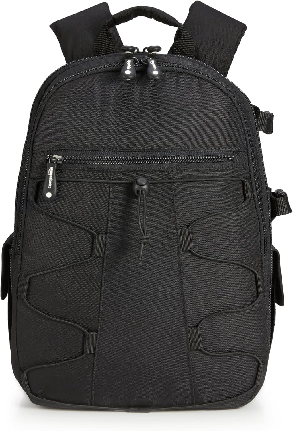 Amazon Basics Mochila para Cámara de Gran Capacidad con Acolchado Interno para DSLR y Accesorios, Impermeable y Resistente a los Golpes, 30 x 15 x 37 cm, Negro, Sólido