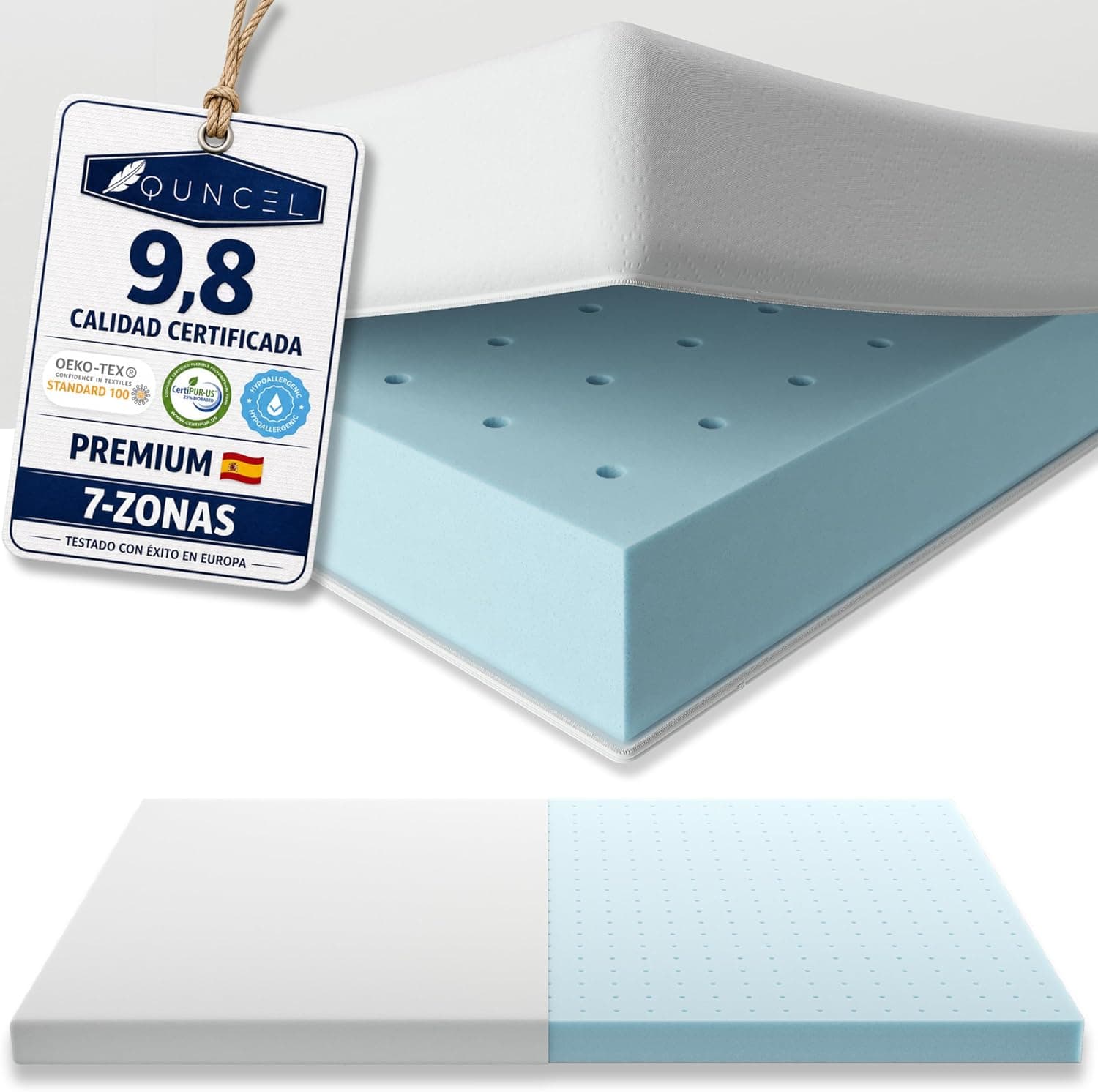 Topper Viscoelástico 135x190 | 7 cm | ViscoGel | Confort Adaptativo