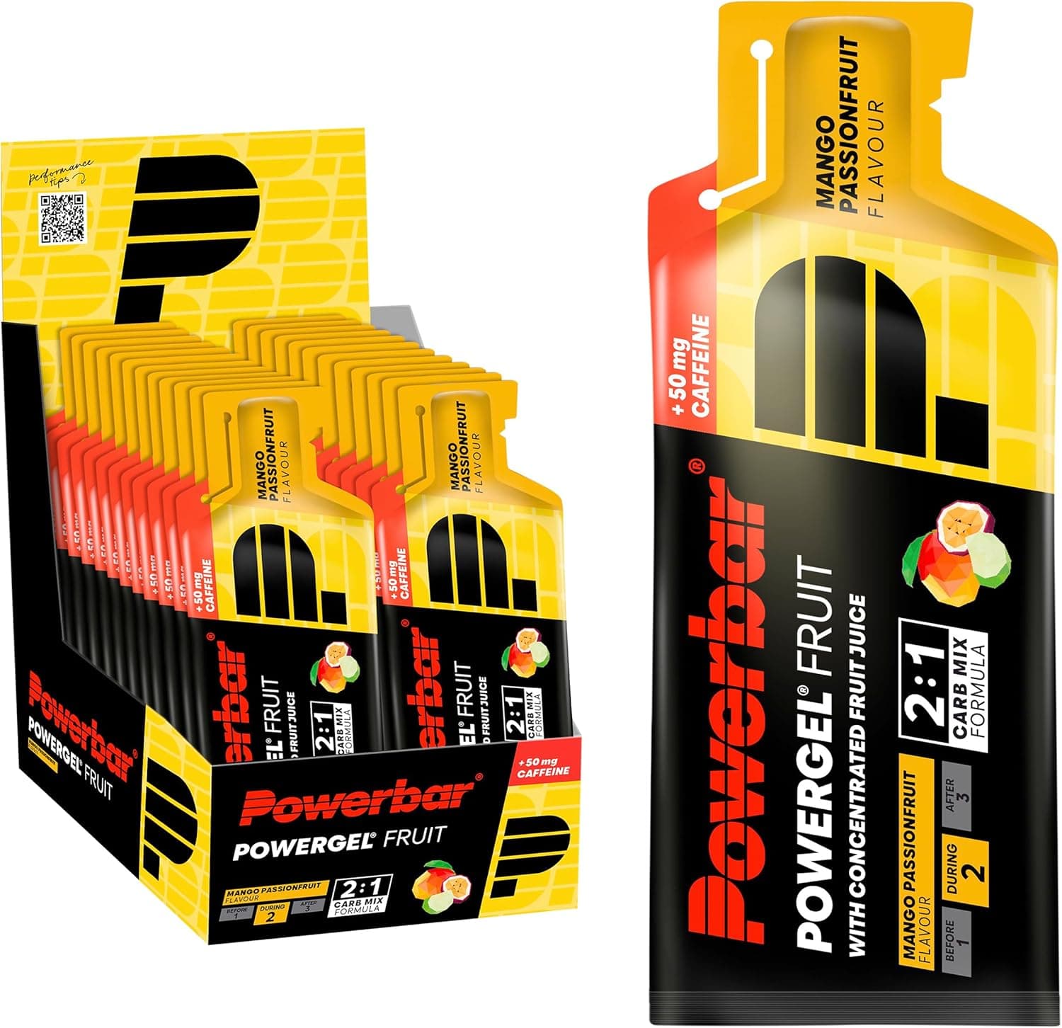 Powerbar PowerGel (24x41g) Mango Maracuyá (con cafeína)