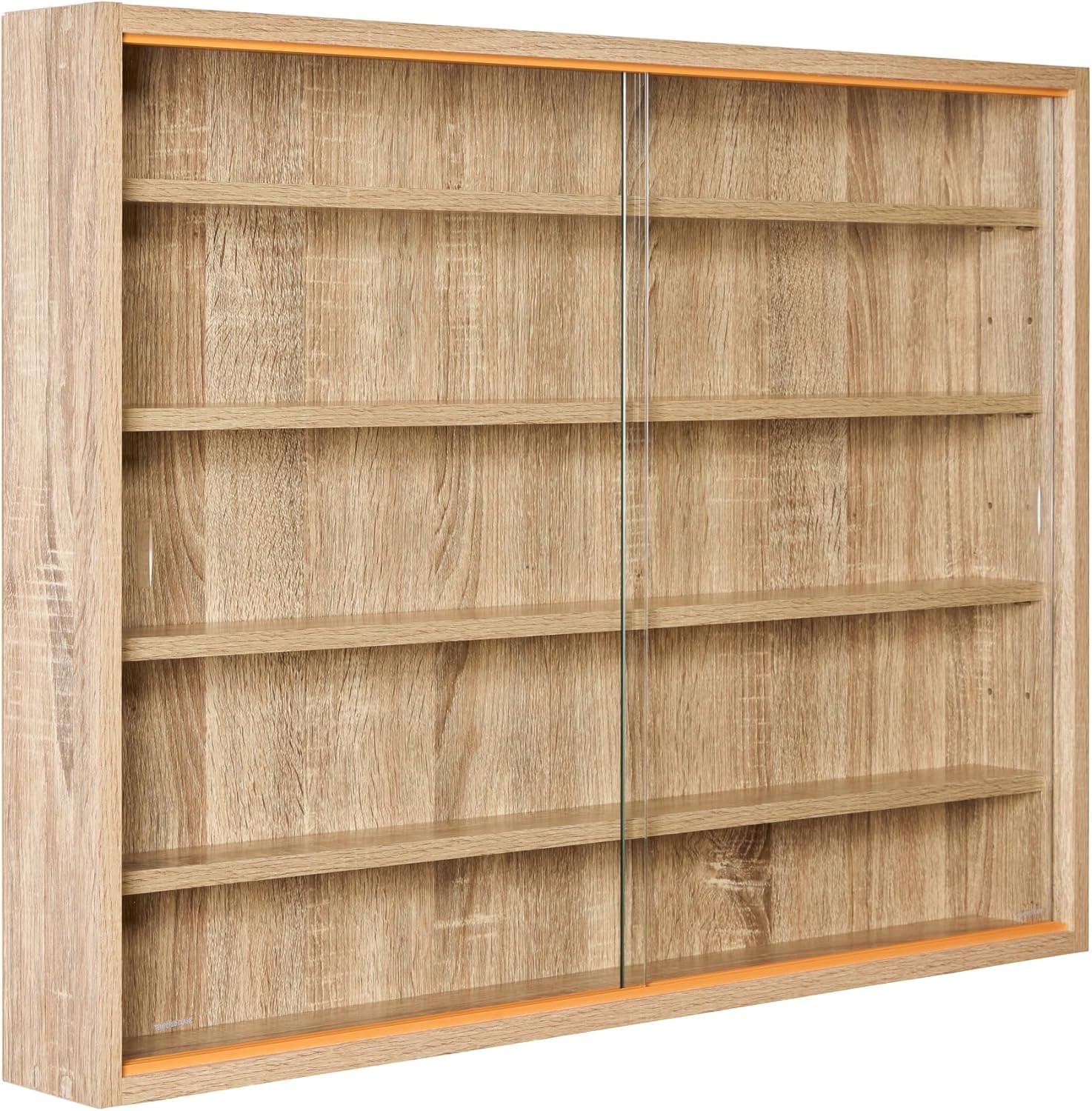 Inter Link Vitrina de colección Vitrina de Pared Roble Sonoma 80x60cm