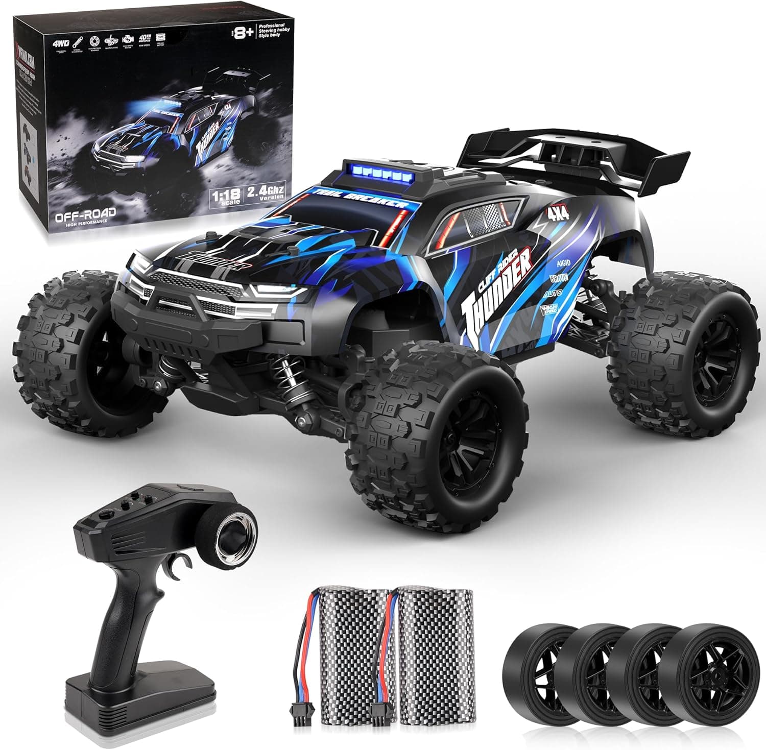 BAZADER Coche Teledirigido Coche RC - 1:18 Coches De Control Remoto 40km/H