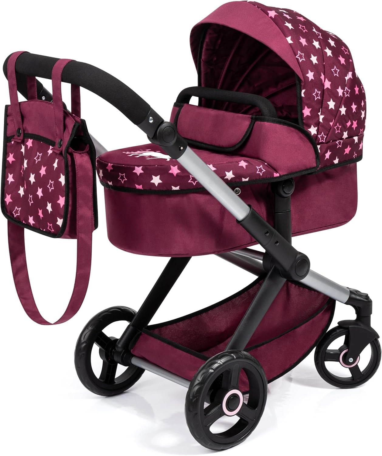 Bayer Design Cochecito de muñeca Combi Xeo, Altura Regulable, Bolsa