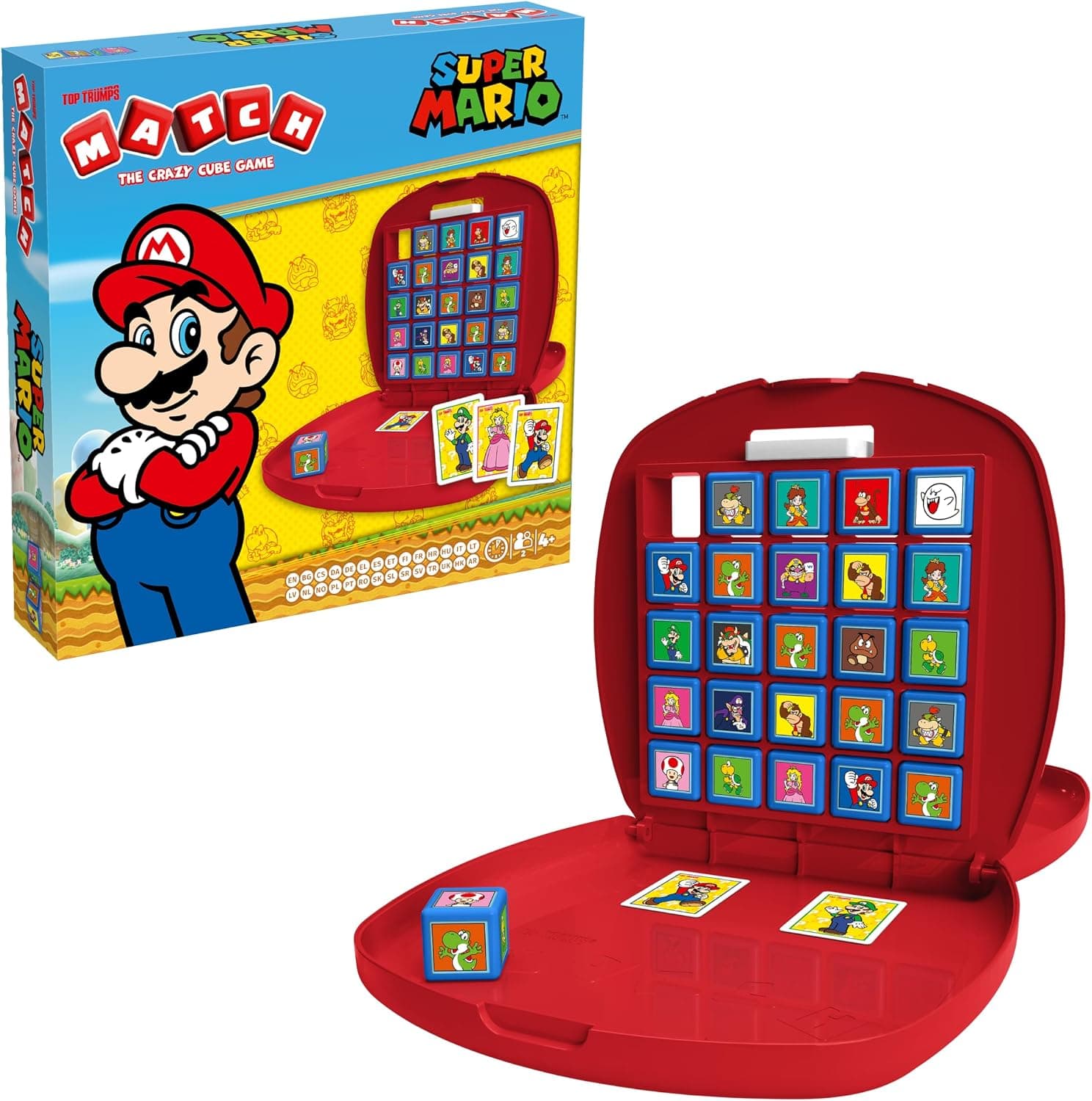 Top Trumps Match Juego De Mesa Super Mario - Juegos Infantiles Super Mario - Juego De Memoria 4 Años + para 2 Jugadores