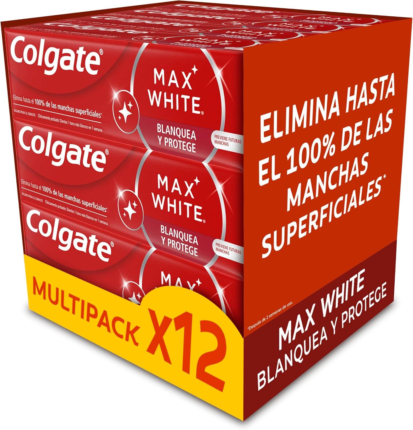 Colgate Max White Blanquea y Protege Pasta Dental 12x75ml