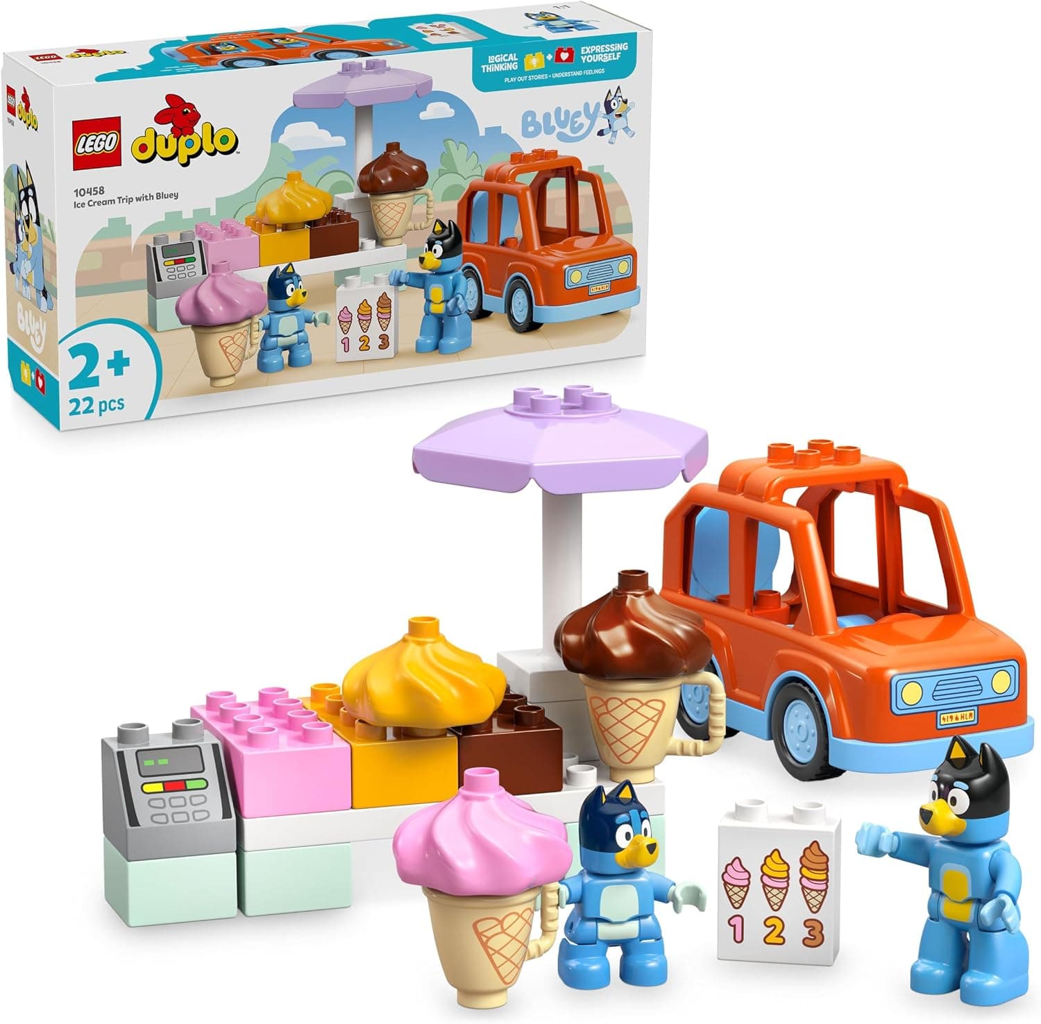 LEGO Duplo Bluey: Excursión a la Heladería con Bluey 10458
