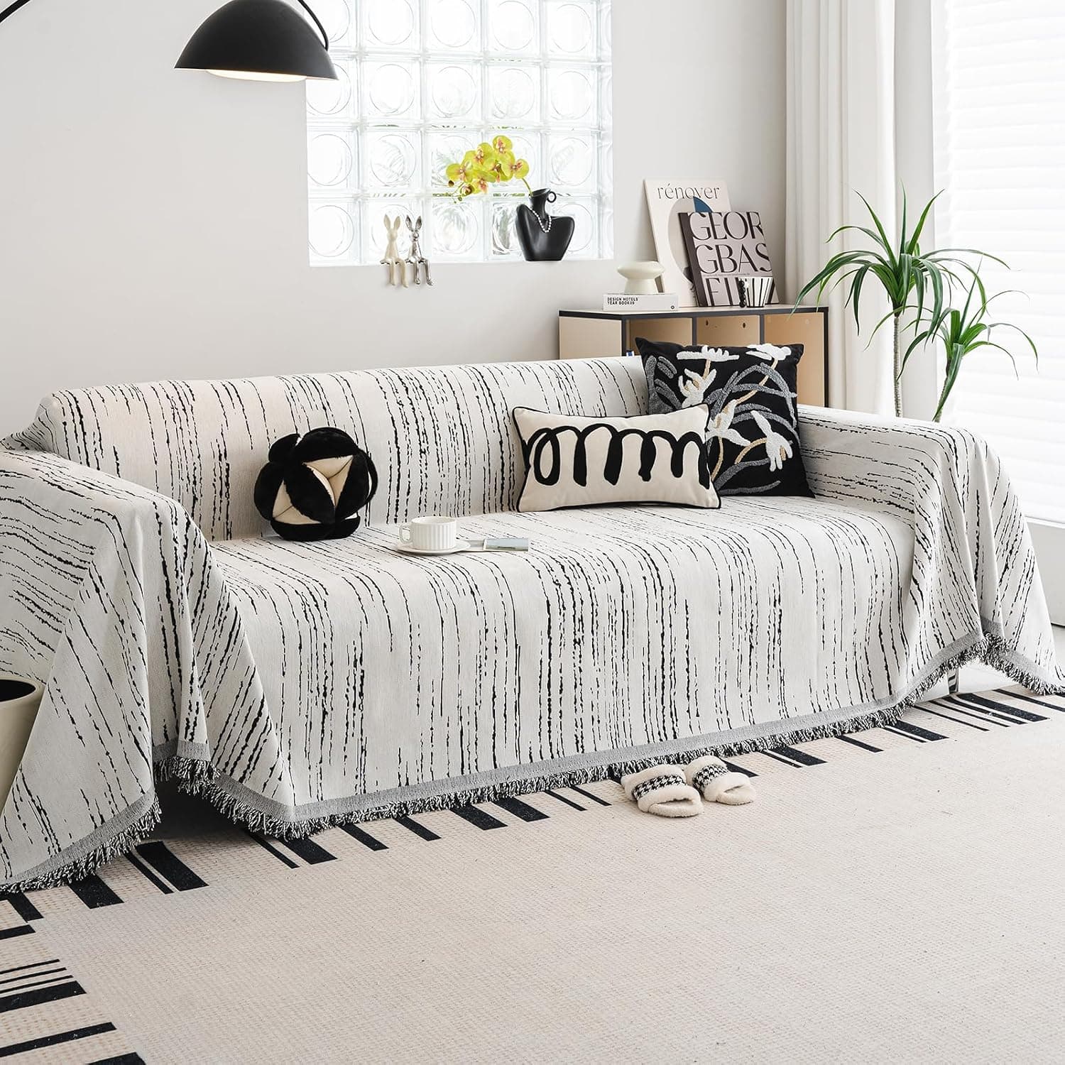 WEYOND Funda de Sofá de 2/3/4 Plazas, Cubre Sofá, 180 x 260 cm, Blanco