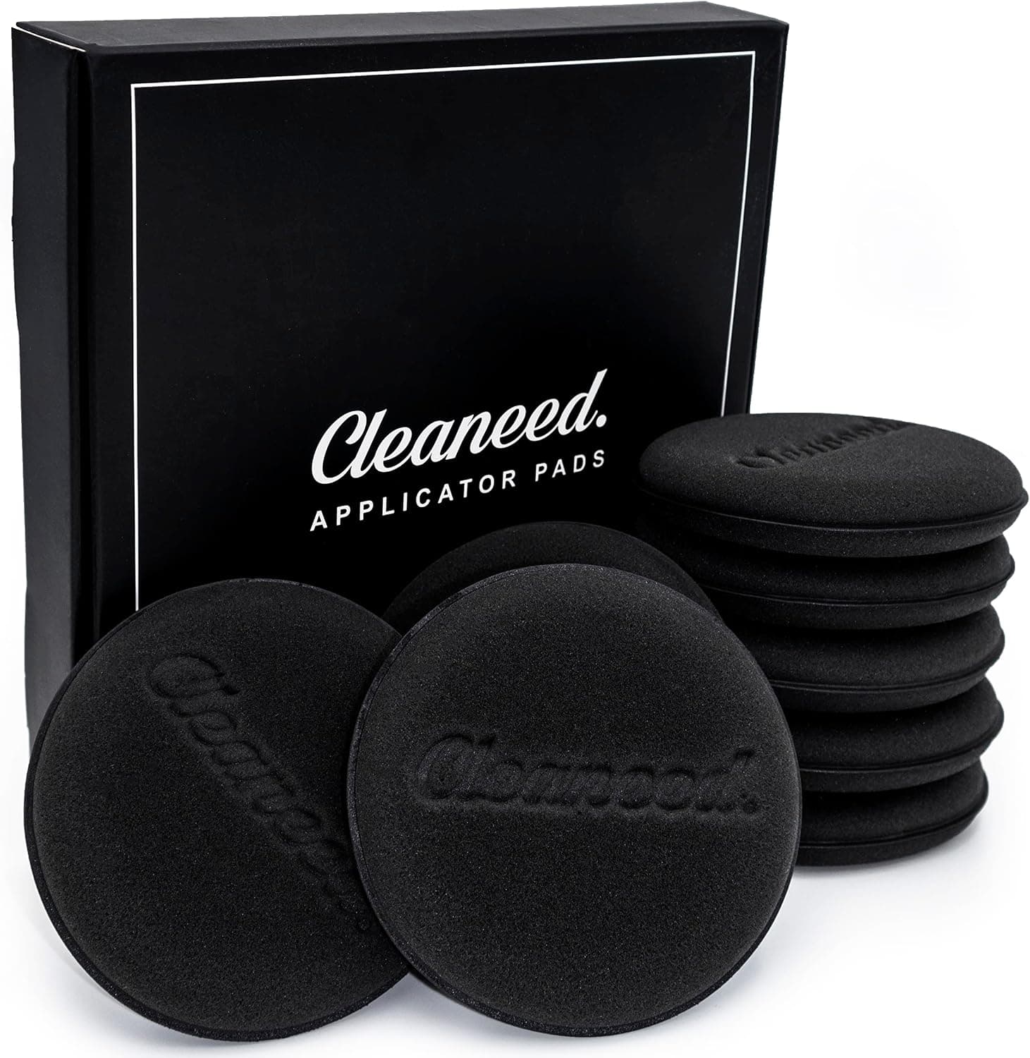 PREMIUM Aplicador [8 piezas] - Extra suave y cuidadoso con las superficies - Uso universal, ideal para pulir y encerar el coche, cuidado del cuero, esponja para interiores, esponja para pulir
