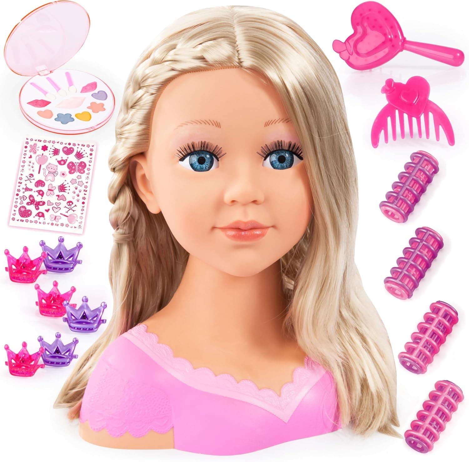 Bayer Design - Charlene Super Model, Busto muñeca para peinar y maquillar con accesorios, color/modelo surtido (B2890088)