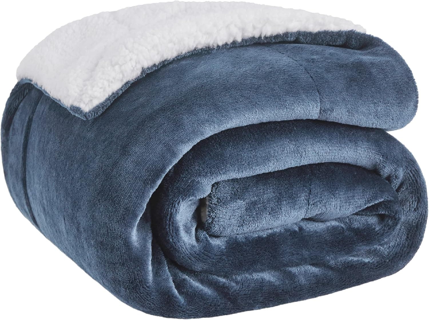 Bedsure Manta Sofá Polar Invierno - Sherpa, Azul Pizarra, 150x200 cm