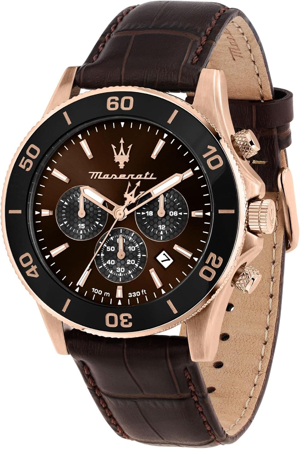 Maserati Reloj de Hombre Limited Edition, Cronógrafo, Analógico, Correa de Piel, Resistente al Agua, Colección Competition - R8871600001