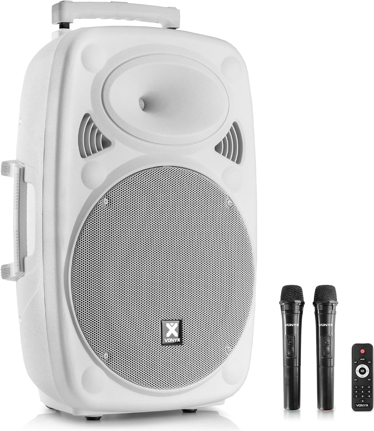 Vonyx Verve46 - Altavoz Activo Bluetooth USB 15" 1000W Color Blanco