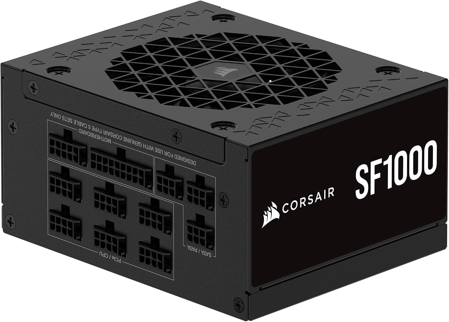 CORSAIR SF1000 (2024) Fuente de Alimentación ATX Totalmente Modular de Bajo Ruido 80 Plus Platinum – Compatible con ATX 3.1 – Preparada para PCIe 5.1 - Negro