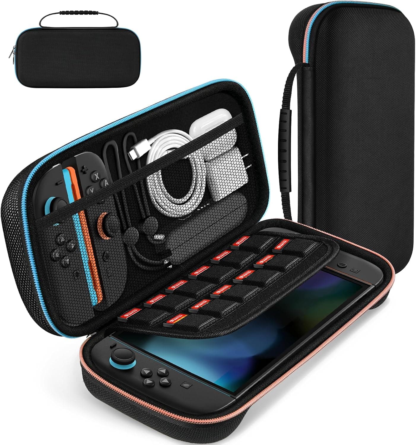 ivoler Funda Compatible con Nintendo Switch 2, Estuche de Transporte con 12 Cartuchos de Juego, Funda Protectora rígida de Viaje para Consola Nintendo Switch 2 y Accesorios