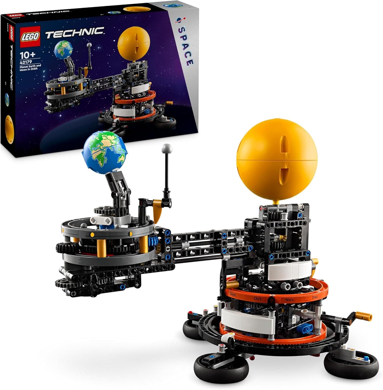 LEGO Technic Planeta Tierra y Luna en Órbita Juguete de Astronomía y Sistema Solar, Regalo del Espacio para Niños y Niñas de 10 Años o Más, Juego Educativo de Planetas 42179