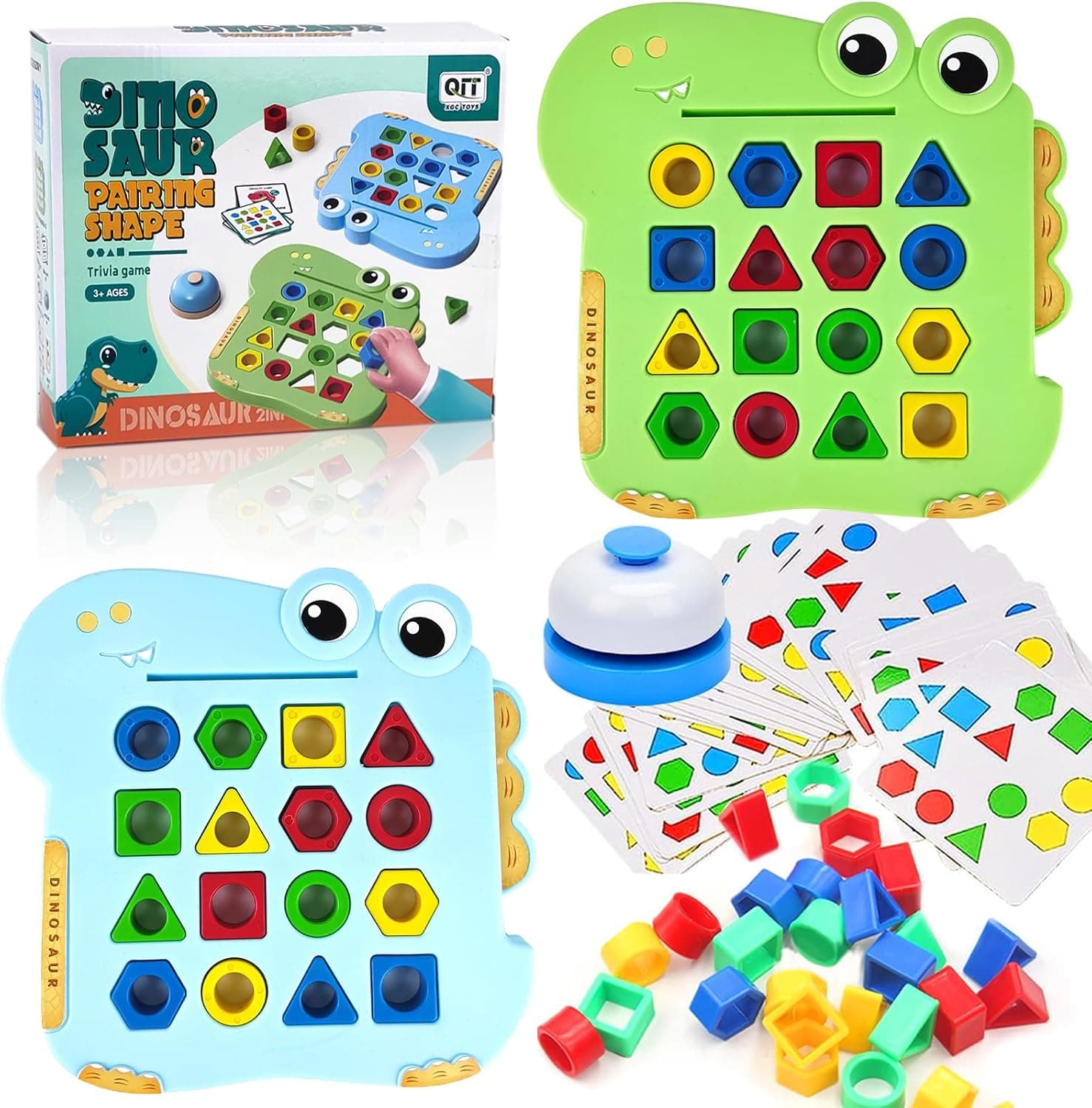 Juego De Emparejamiento De Forma con Tarjeta, Juego De Emparejamiento De Color De Geometría Cognitiva,Shape Matching Game,Color Sensory Educational Toy para niños de 3 4 5 6 11 años