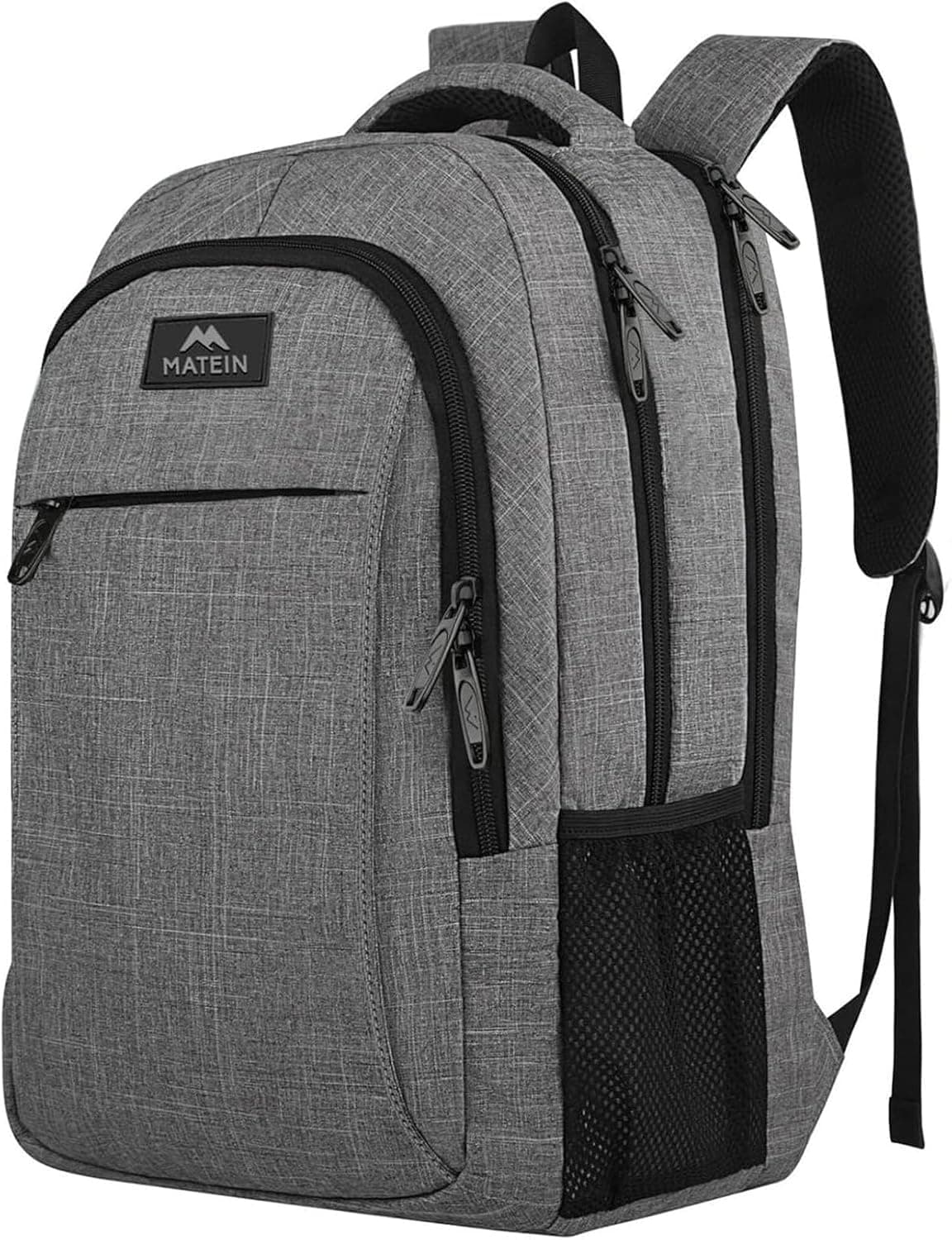 MATEIN Mochila Portatil 15.6 Hombre, Mochila Ordenador Portatil, Gris