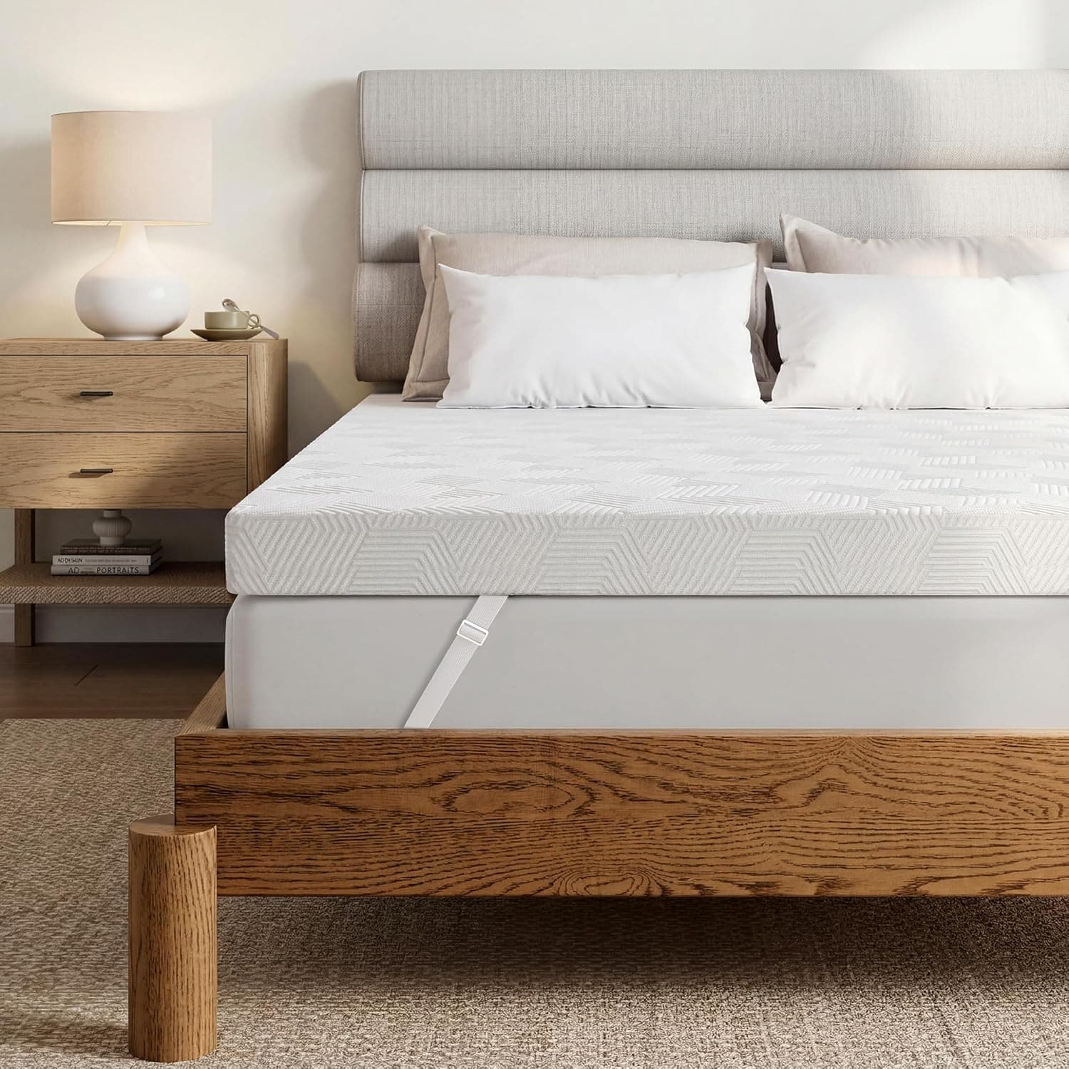 Topper Viscoelástico 140x200 Grosor 7.5 cm, Cubrecolchon Transpirable