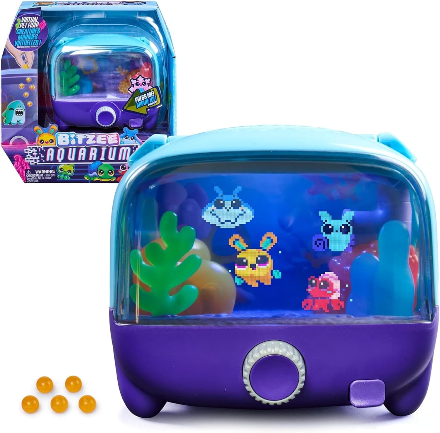 Bitzee Mascota Virtual Acuario Interactivo 30 Criaturas Marinas Luces LED
