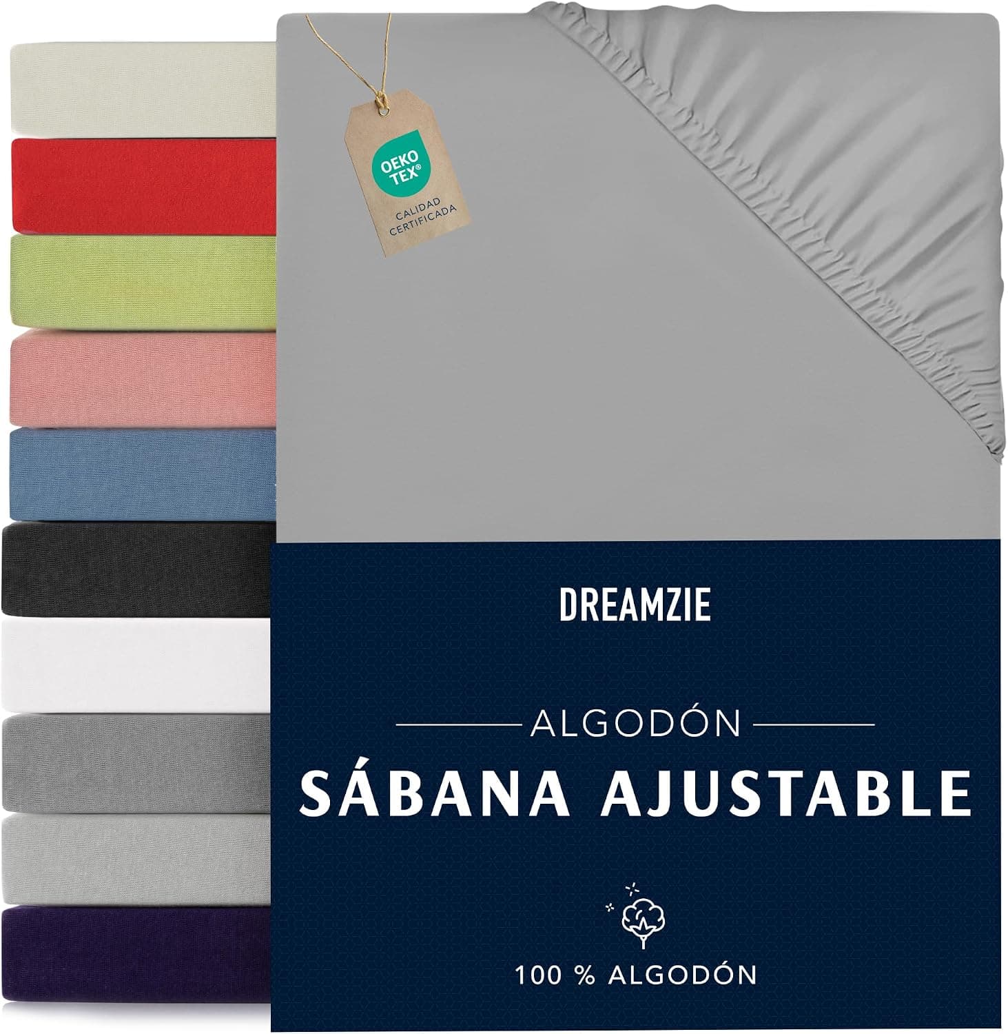 Dreamzie - Sábanas Bajeras - 70x160cm - 100% Algodon Jersey