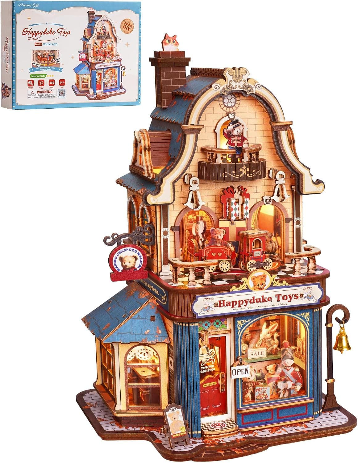 ROBOTIME Puzzle 3D de Madera Tienda de Juguetes Luminoso, EAM01