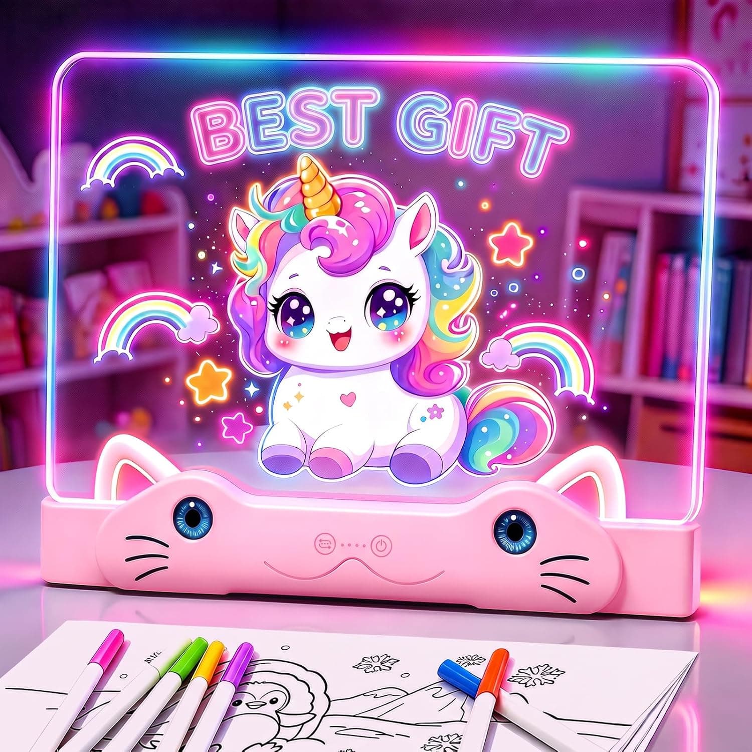 seenlast Pizarra LED Luminosa de Dibujo, Juguete y Regalo Infantil