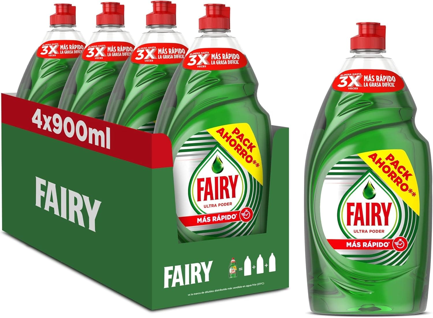 Fairy Ultra Poder Original Líquido Lavavajillas 4 x 900ml