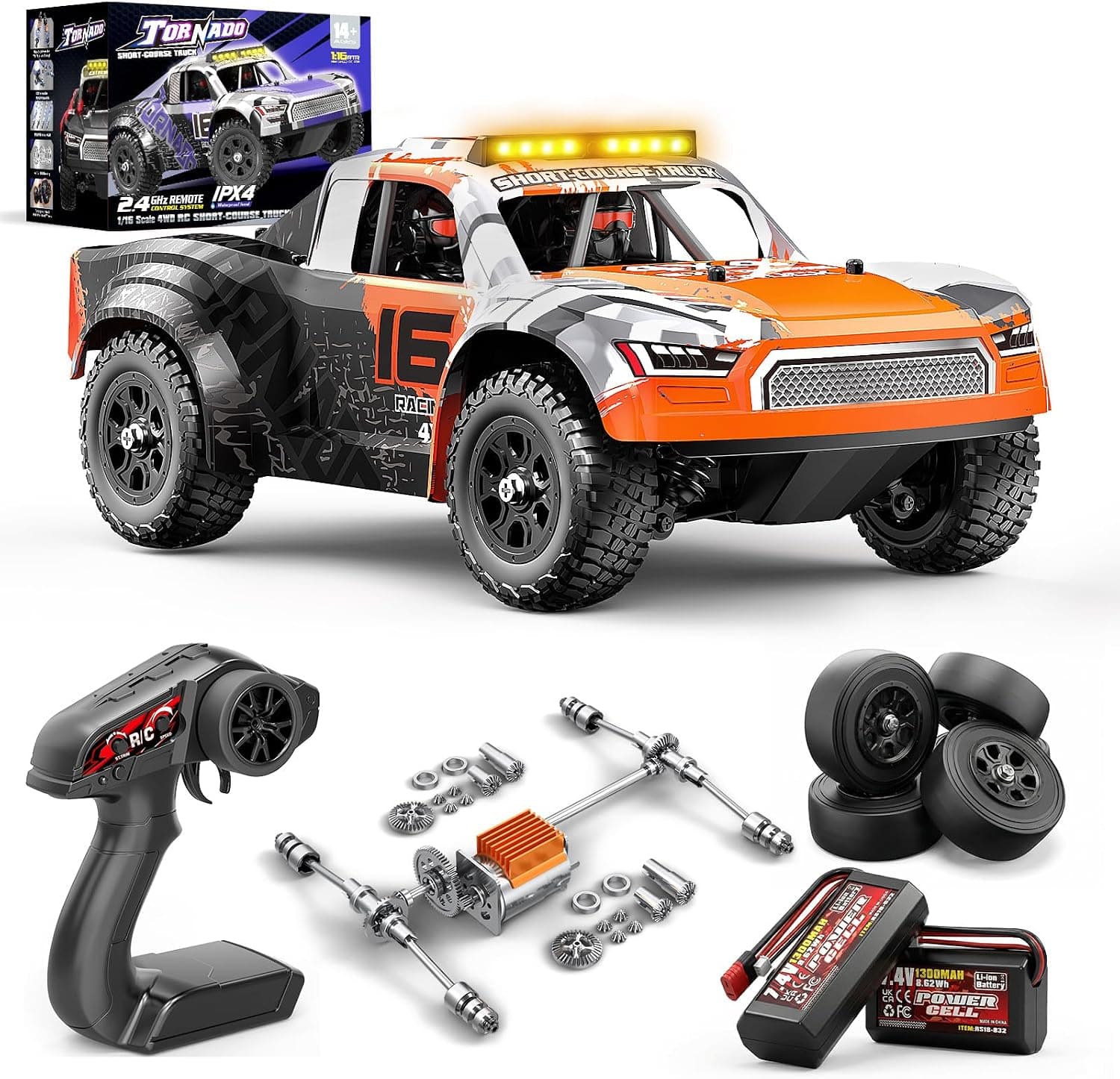 Coche Teledirigido Drift 1:16 4x4 36 km/h, Coche RC Todoterreno