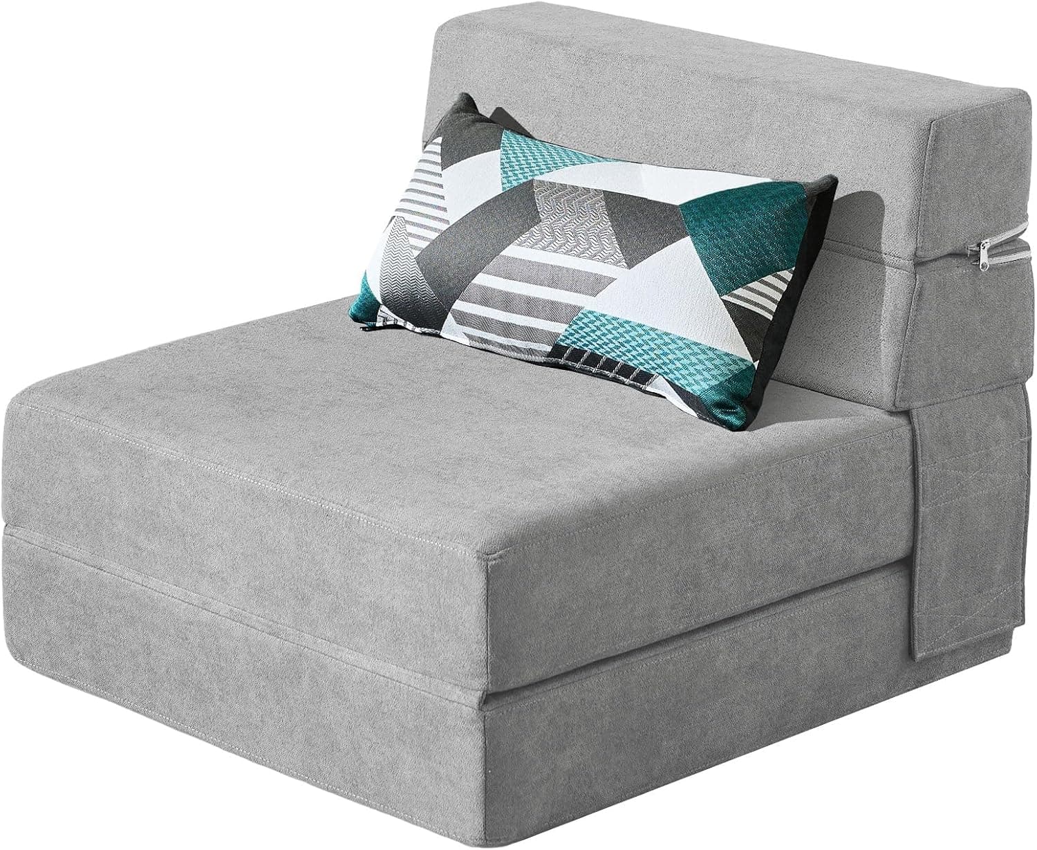 ANONER Sofá Cama Plegable 4 en 1, Gris Claro
