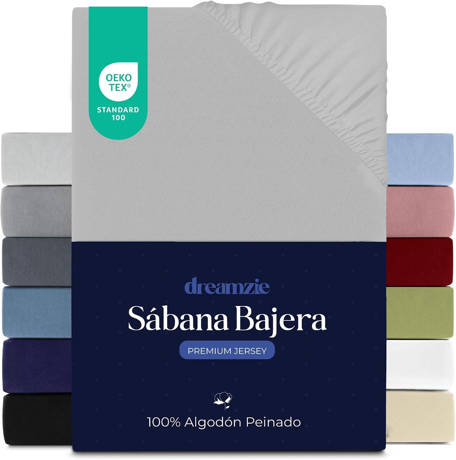 Dreamzie - Sábanas Bajeras - 70x160-100% Algodon Peinado - Premium Jersey