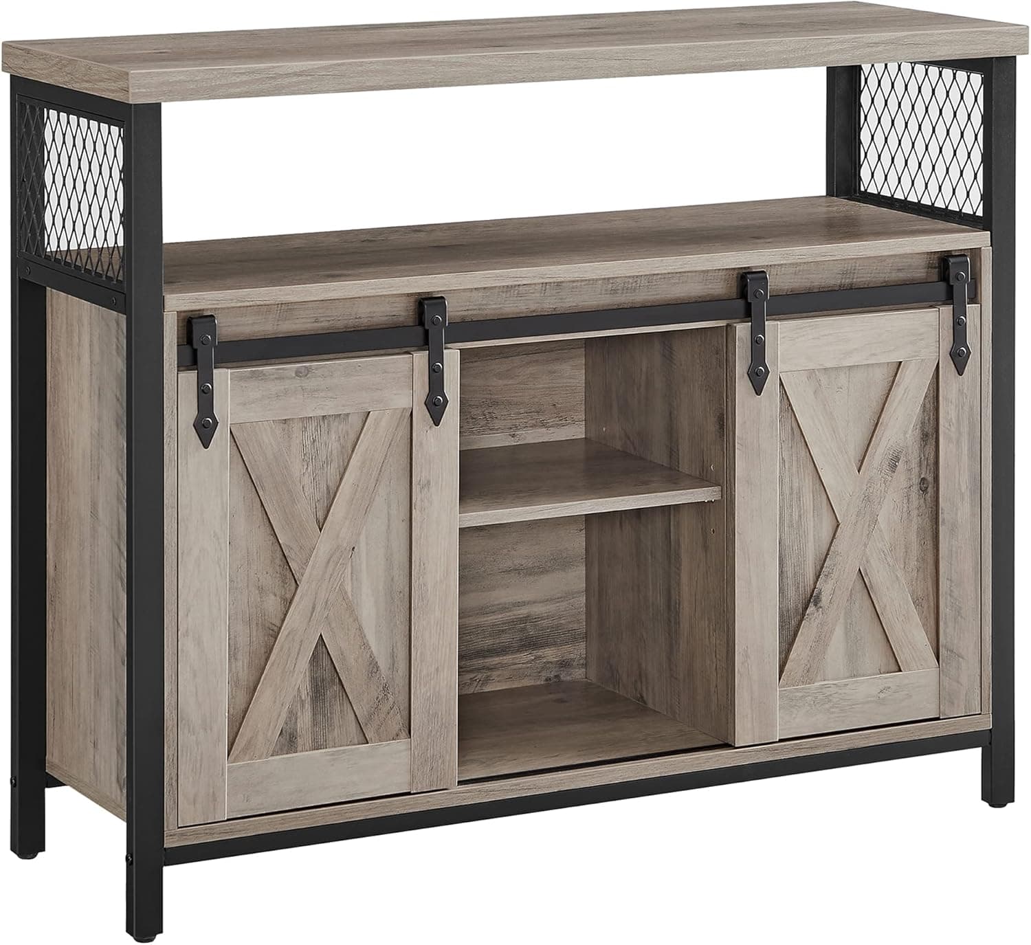 VASAGLE Aparador Cocina, con 2 Puertas Correderas, 100 x 33 x 80 cm