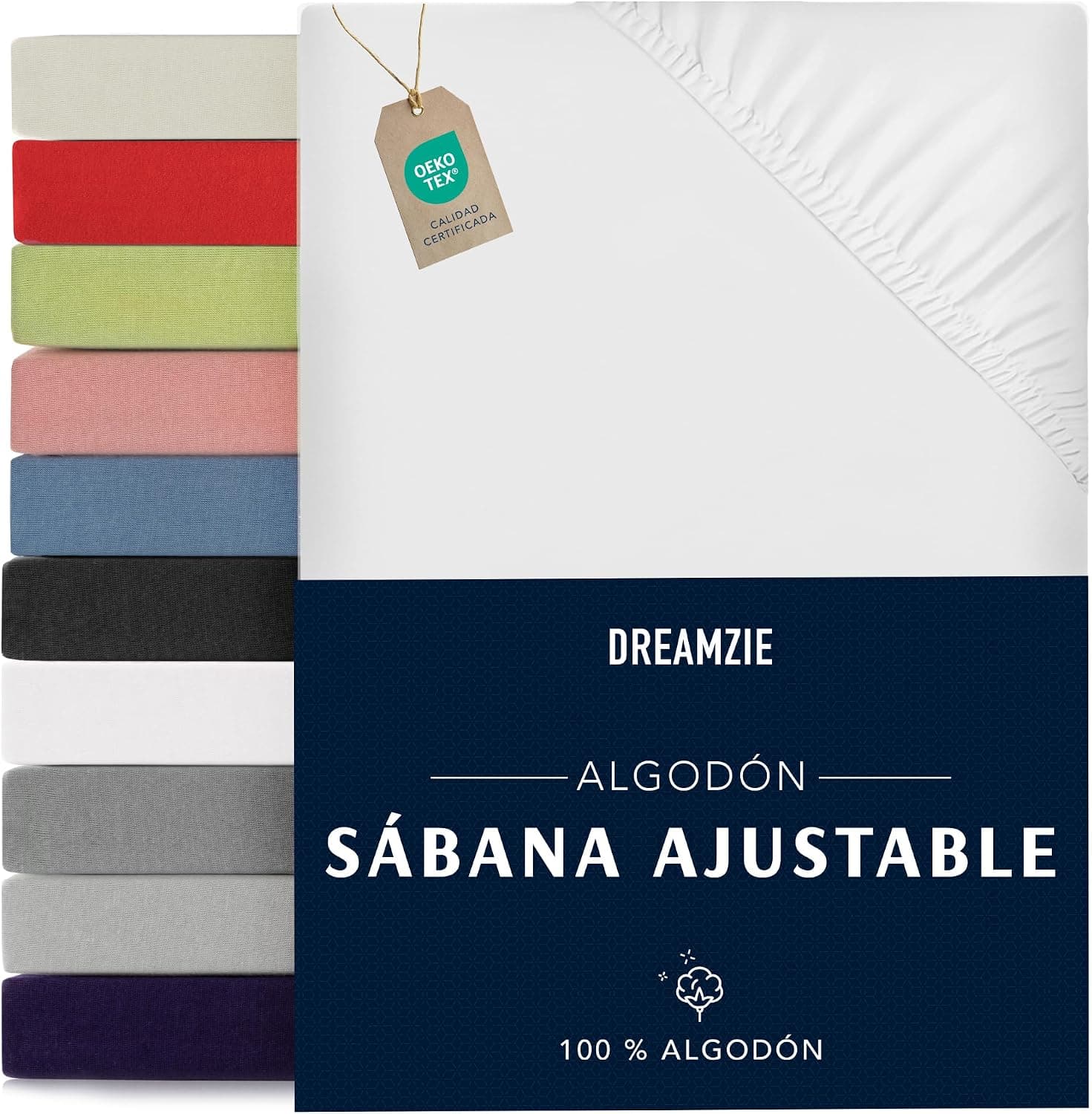 Dreamzie - Sábanas Bajeras - 120x200cm - 100% Algodon Jersey