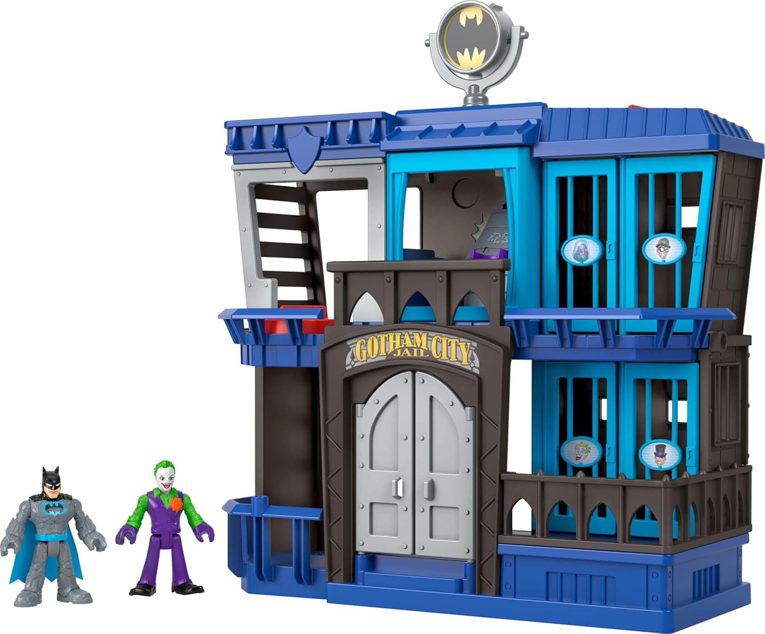 Fisher-Price Imaginext DC Cárcel de Gotham Batman y Villanos para niños y niñas +3 años (Mattel HHP81)