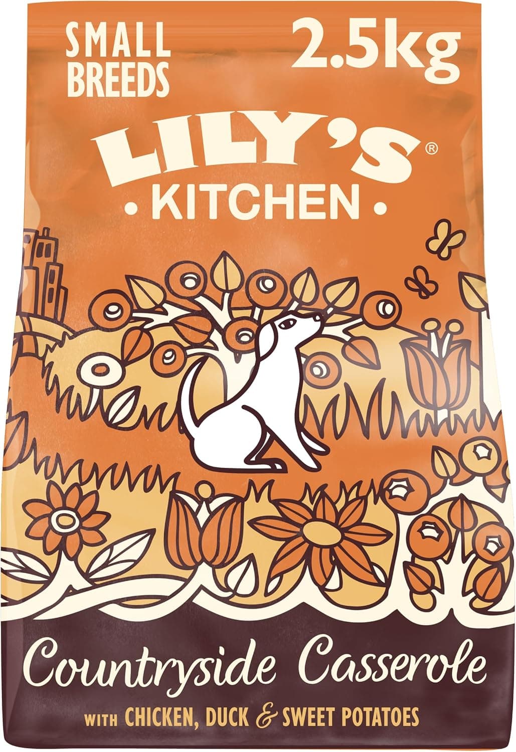 Lily's Kitchen Elaborado con ingredientes naturales alimento seco para perros adultos de raza pequeña pollo y pato receta sin cereales 2.5kg