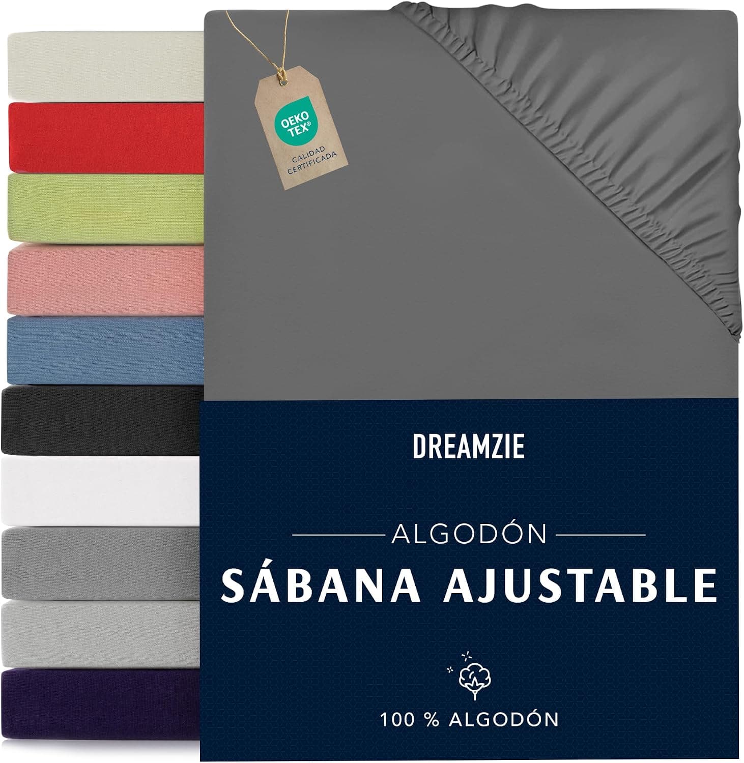 Dreamzie - Sábanas Bajeras - 70x160cm - 100% Algodon Jersey
