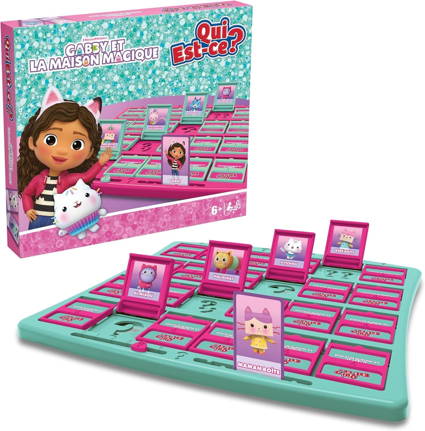 Winning Moves ¿Quién es Gabby y la Casa Mágica? ¿Quién Es Este Juegos de Mesa - Juegos para Niños 6+ - Juego de Bandeja Gabby y la Casa Mágica - Juegos de Sociedad Familiar, Verde