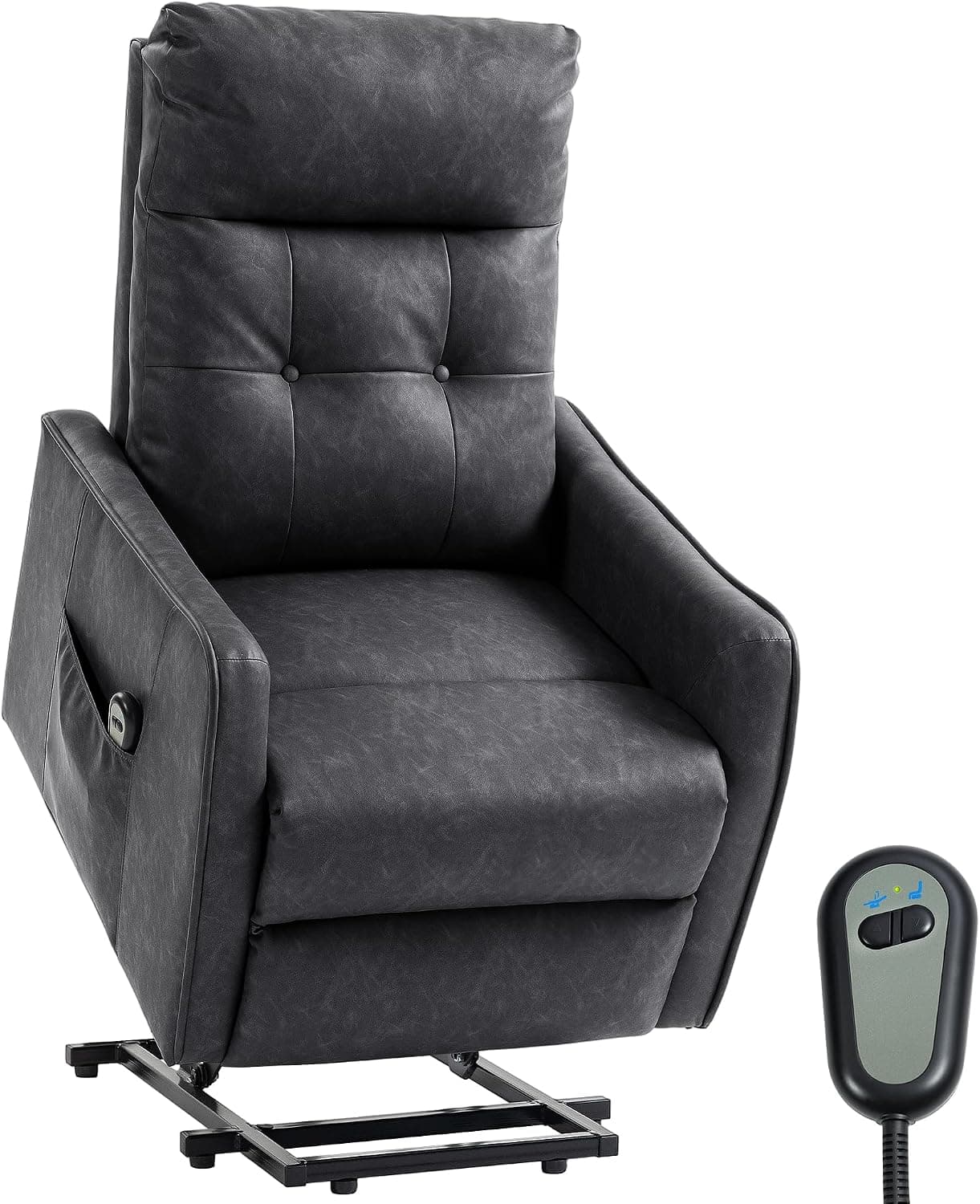 HOMCOM Sillón Relax Reclinable Eléctrico Levanta Personas Gris