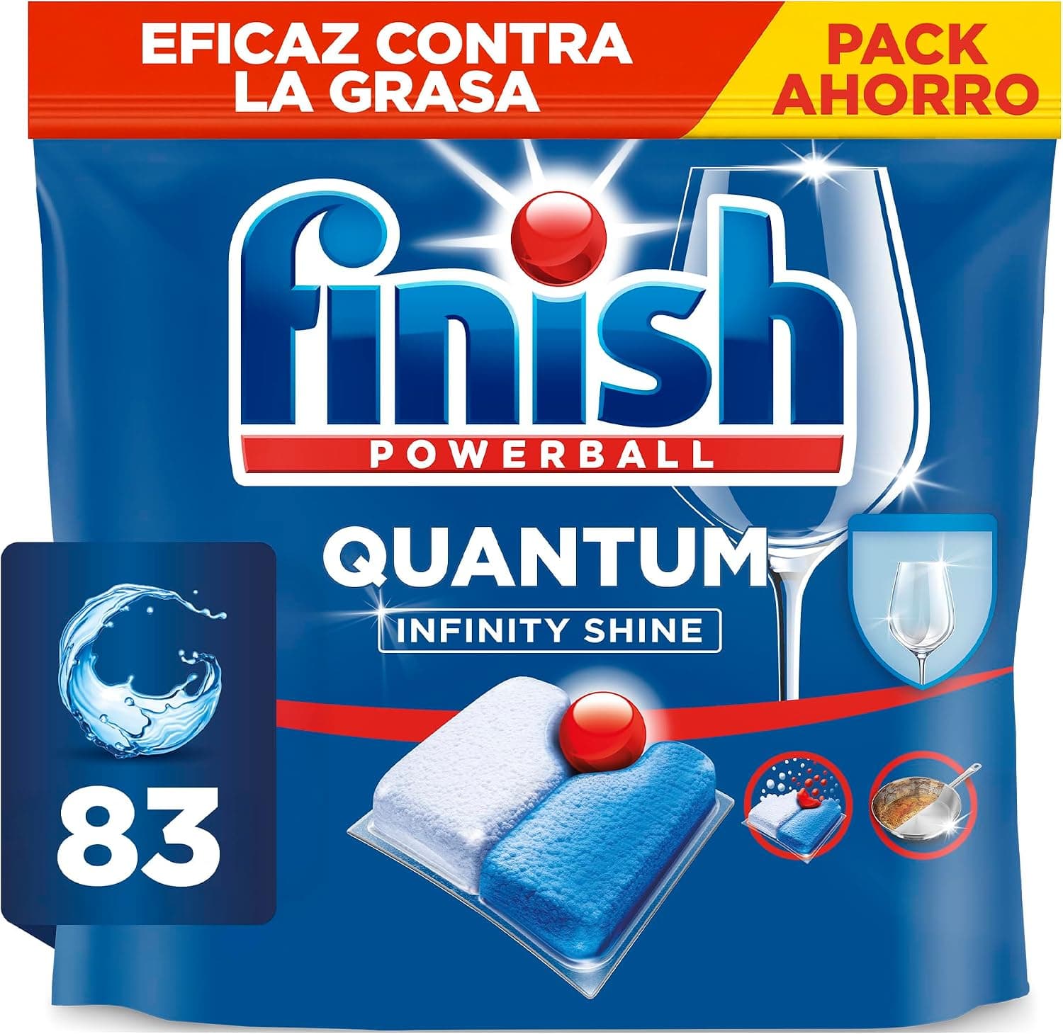 Finish Quantum Infinity Shine Pastillas para lavavajillas - 83 cápsulas