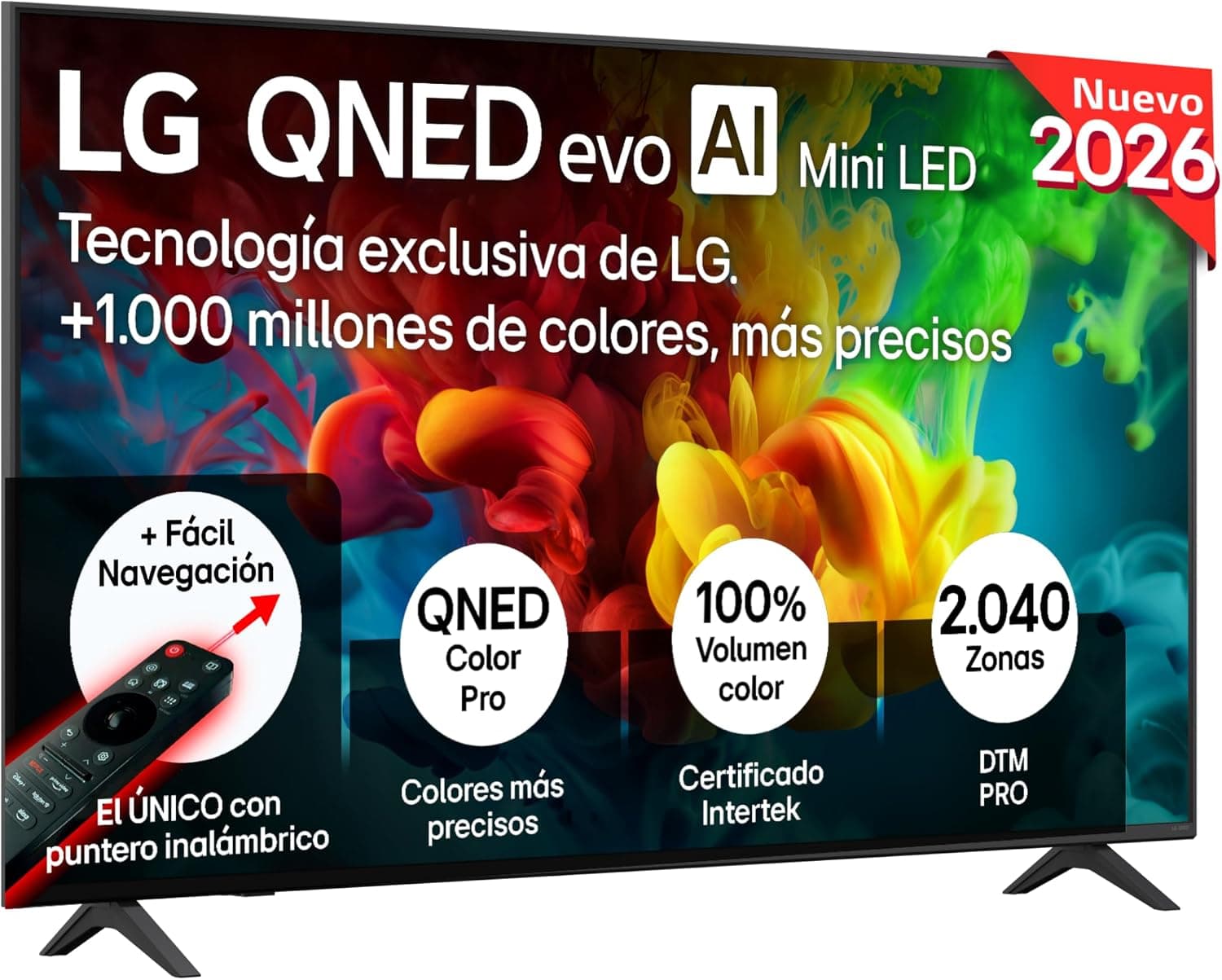 LG 55QNED82B6B - Smart TV QNED EVO AI 55" 4K Sin Reflejos 94%, 2026