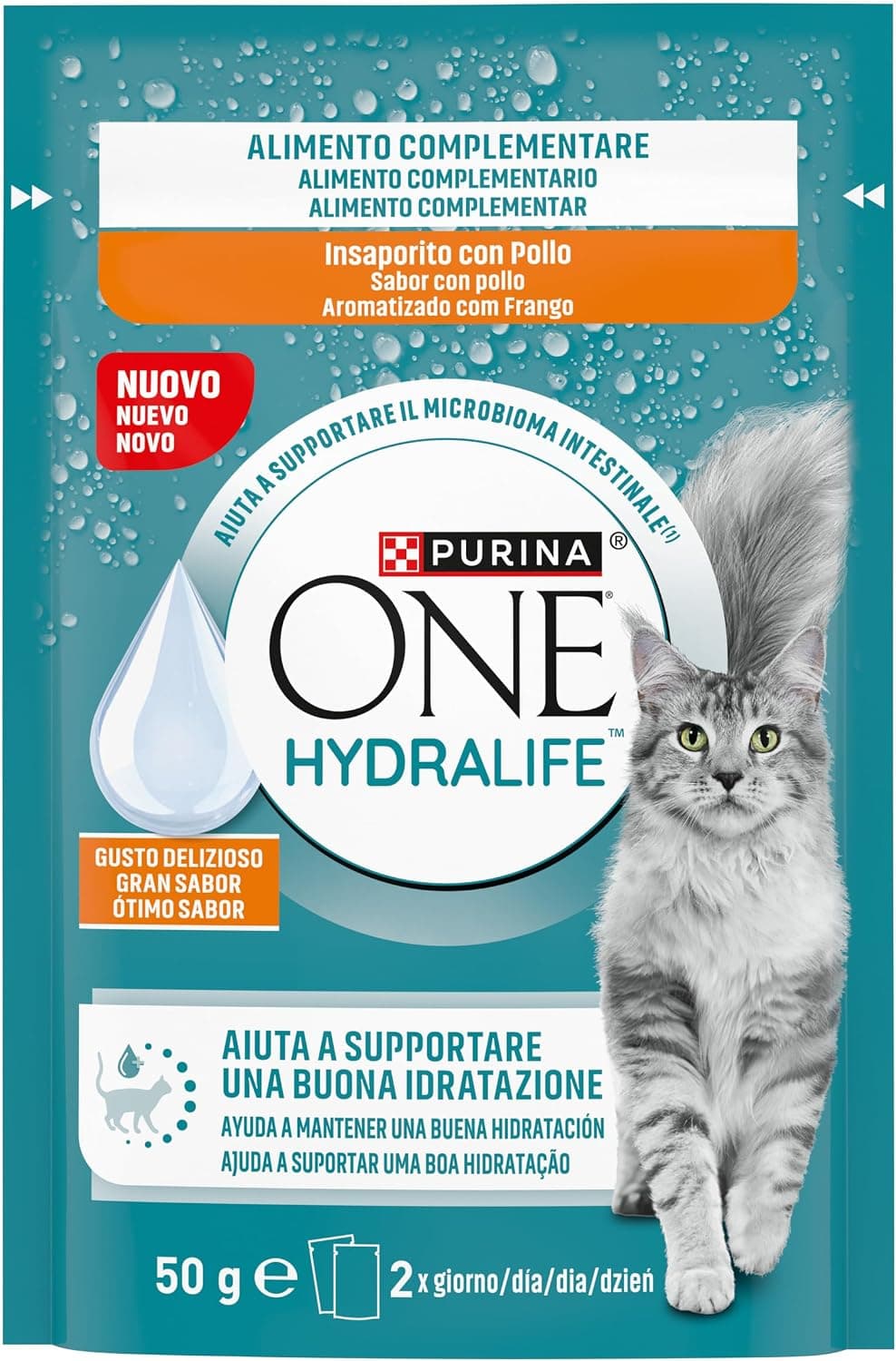 PURINA® ONE® HYDRALIFE™ 12 Sobres de 50gr Alimento complementario con Pollo
