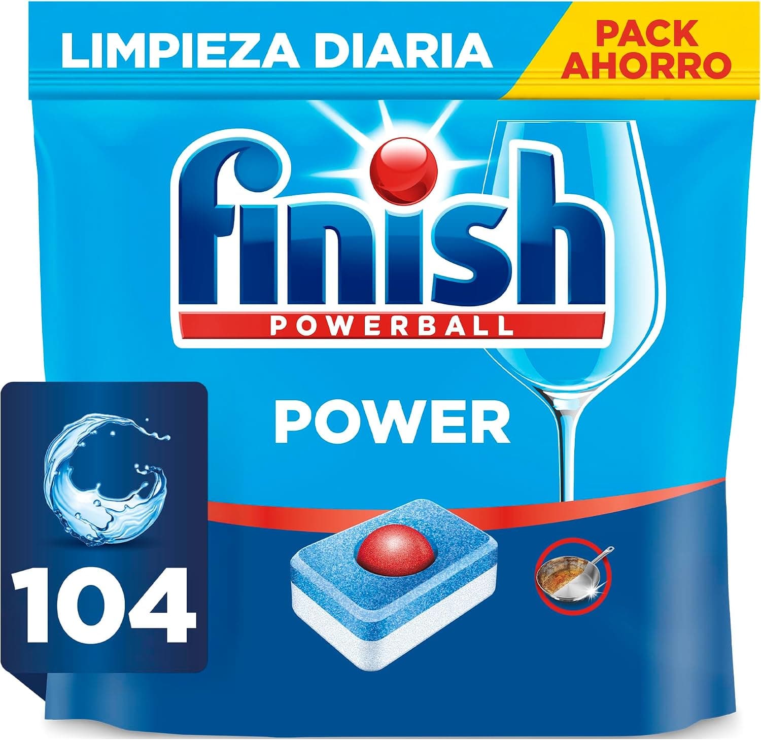 Finish Power All in One, Pastillas para el lavavajillas todo en uno - 104