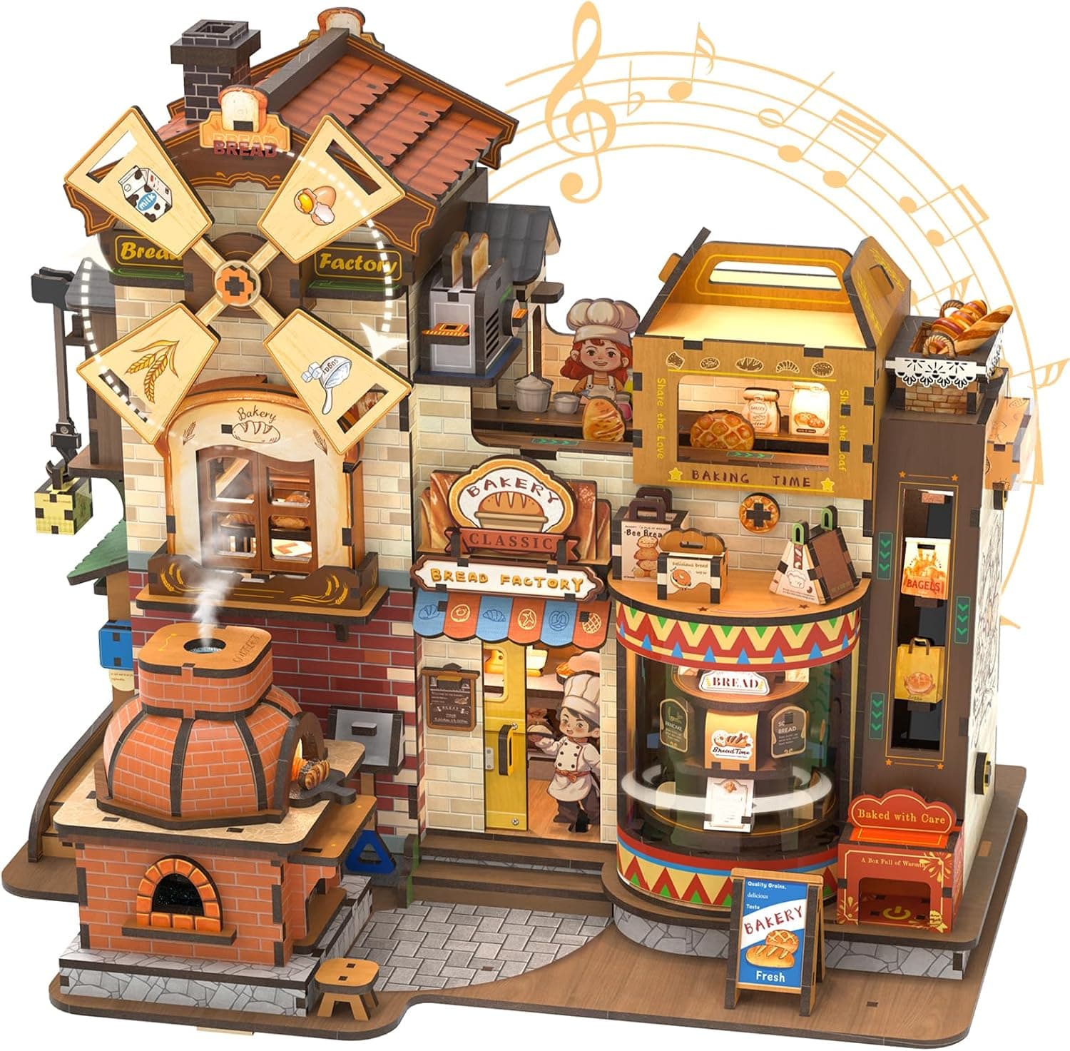 CUTEBEE Puzzle 3D Madera Bread Bakery – Maquetas para Construir Adultos