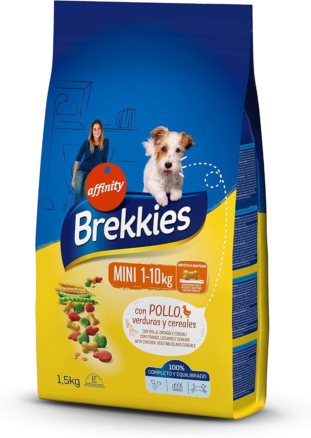 Brekkies Pienso para Perros Mini con Pollo - 1500 gr