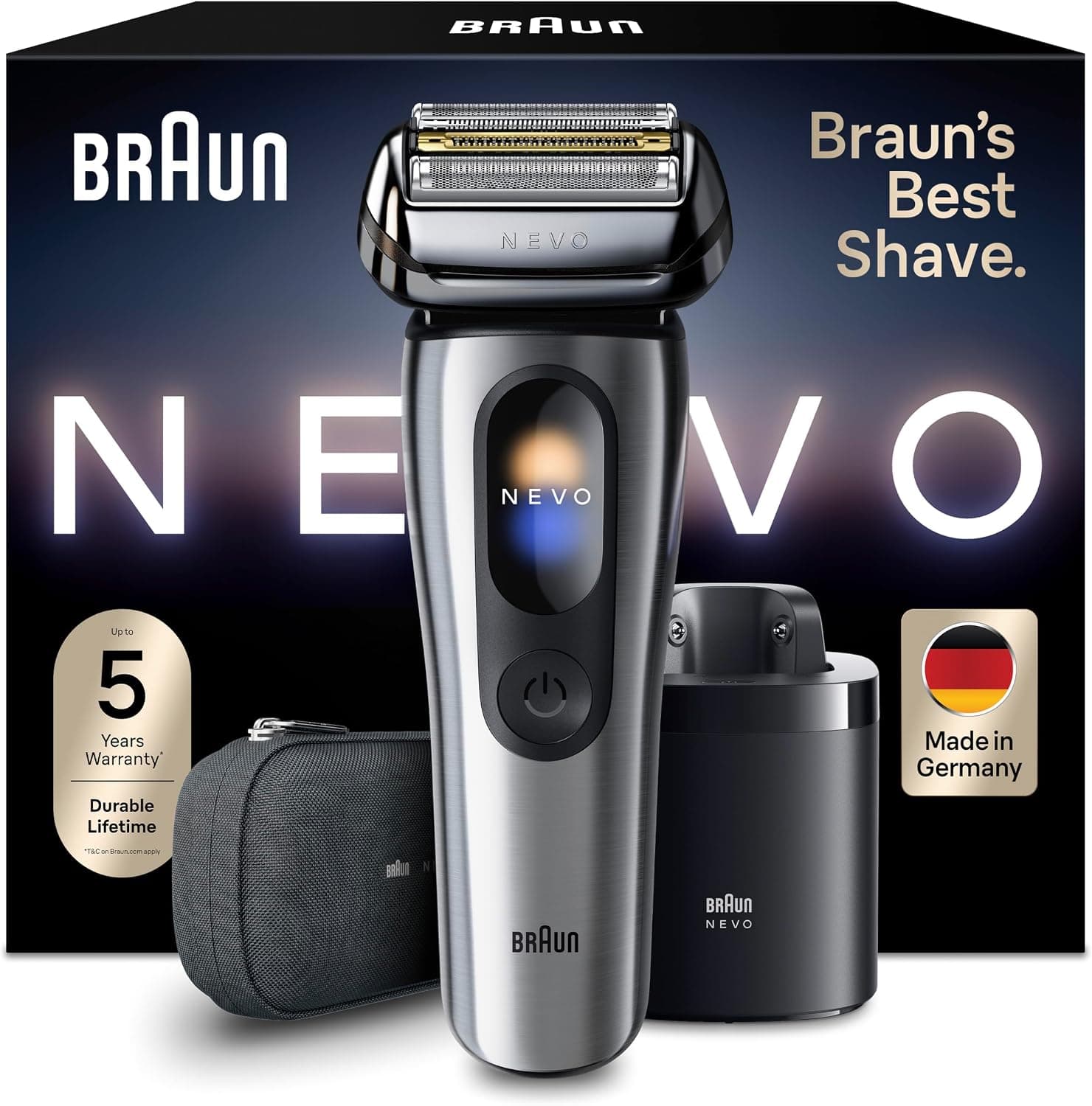 Braun NEVO Afeitadora Eléctrica Hombre, NEVO11005C, Plata