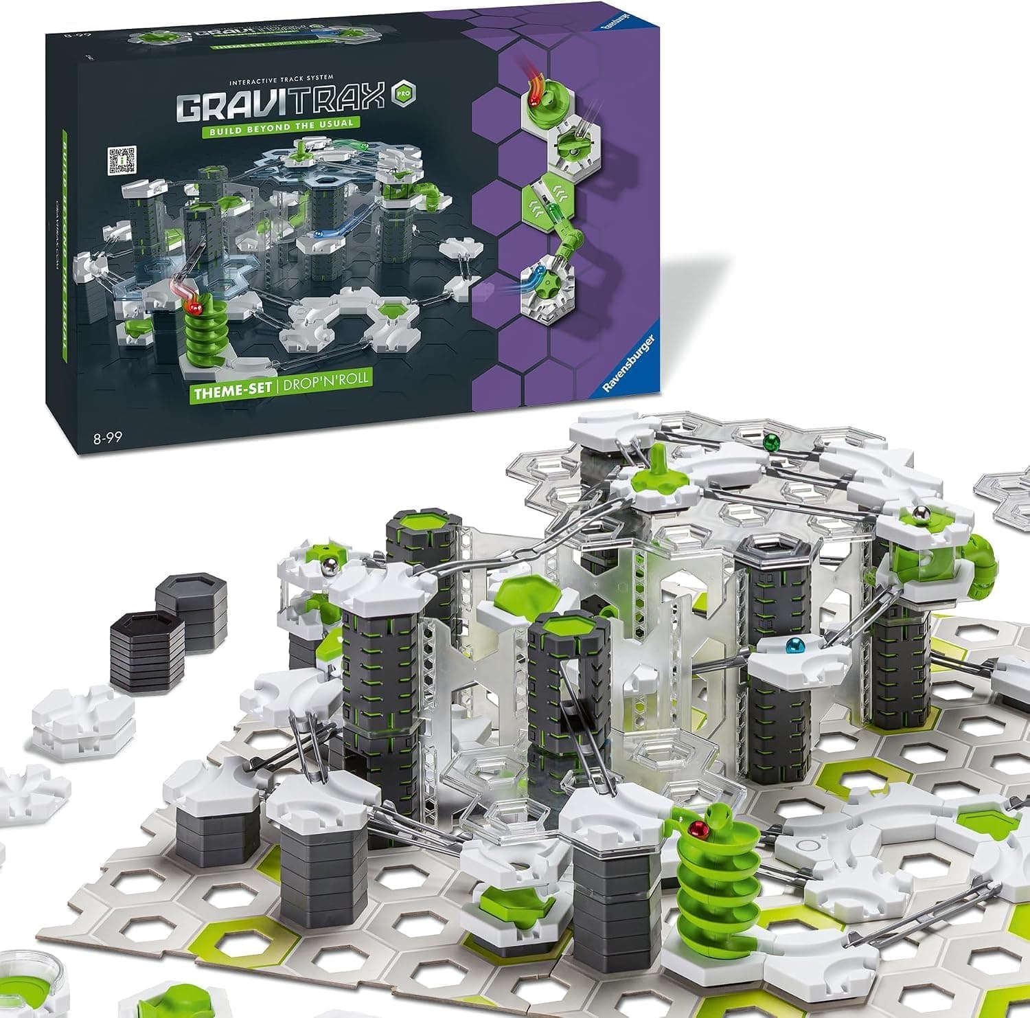 Ravensburger - GraviTrax Pro Drop n' Roll | Circuito de Canicas 190 Piezas