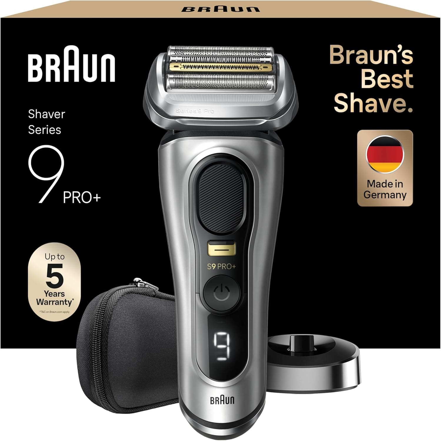 Braun Series 9 Pro+ Afeitadora Eléctrica Hombre, 9517s, Plata