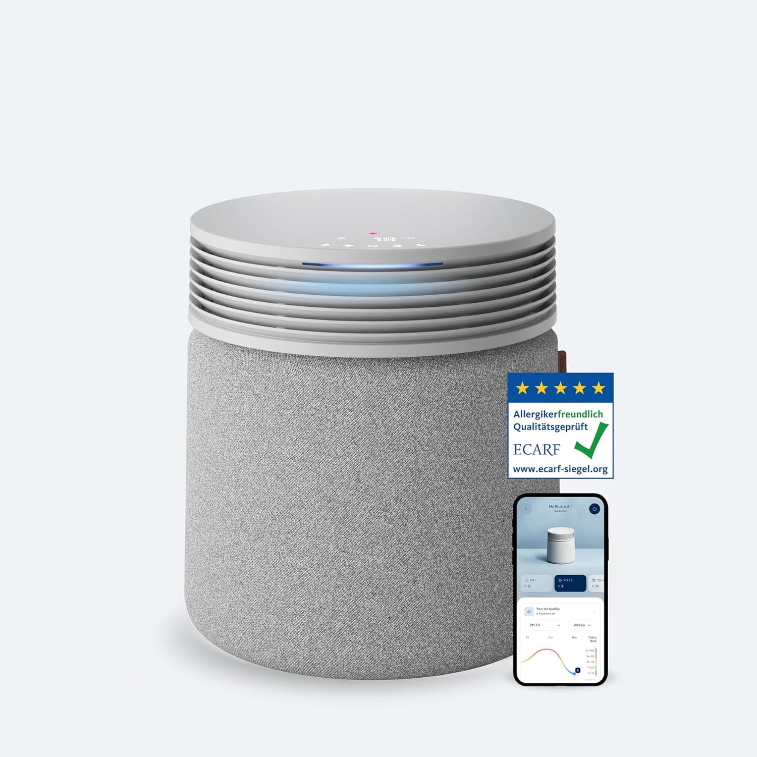 BLUEAIR Blue Signature Purificador de Aire para Espacios Amplios – Silencioso y Inteligente hasta 154 m² | Tecnología HEPASilent™ | Elimina Alérgenos, Polvo, Humo, Moho y Pelo de Mascotas