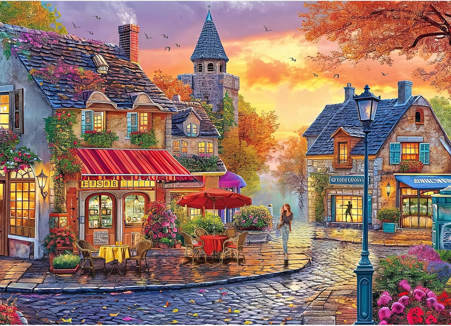 HUADADA Puzzle de 1000 Piezas, 1000 Piezas, para Adultos, Camino de neón, Rompecabezas clásico, Regalo