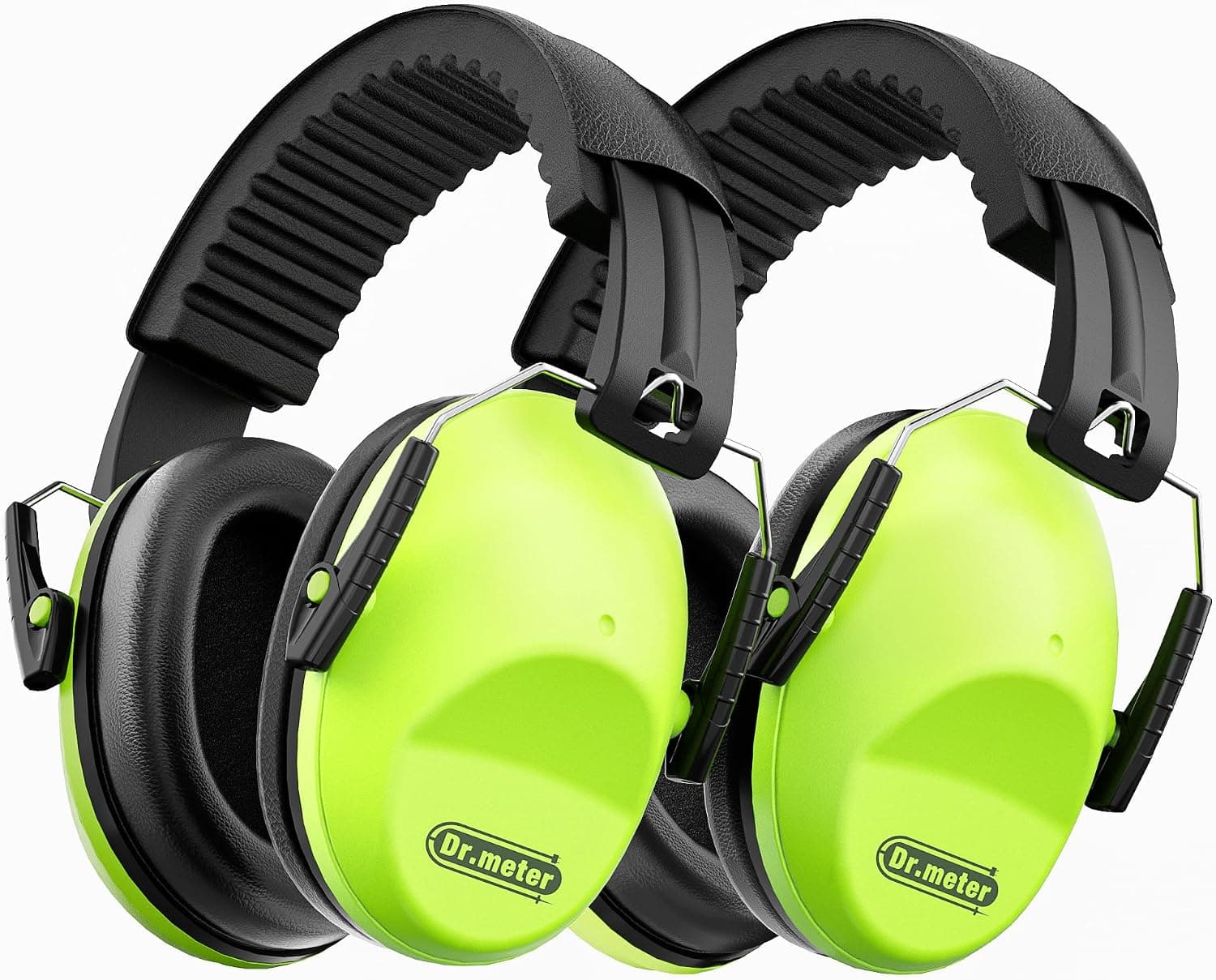 Dr.meter Cascos Antiruido para Niños, Cascos Ruido Niños Protección Auditiva SNR 27.4dB, Diadema Ajustable, Orejeras Suaves Cómodas, Reducción de Ruido para Estudio, Viajes Verde + Verde