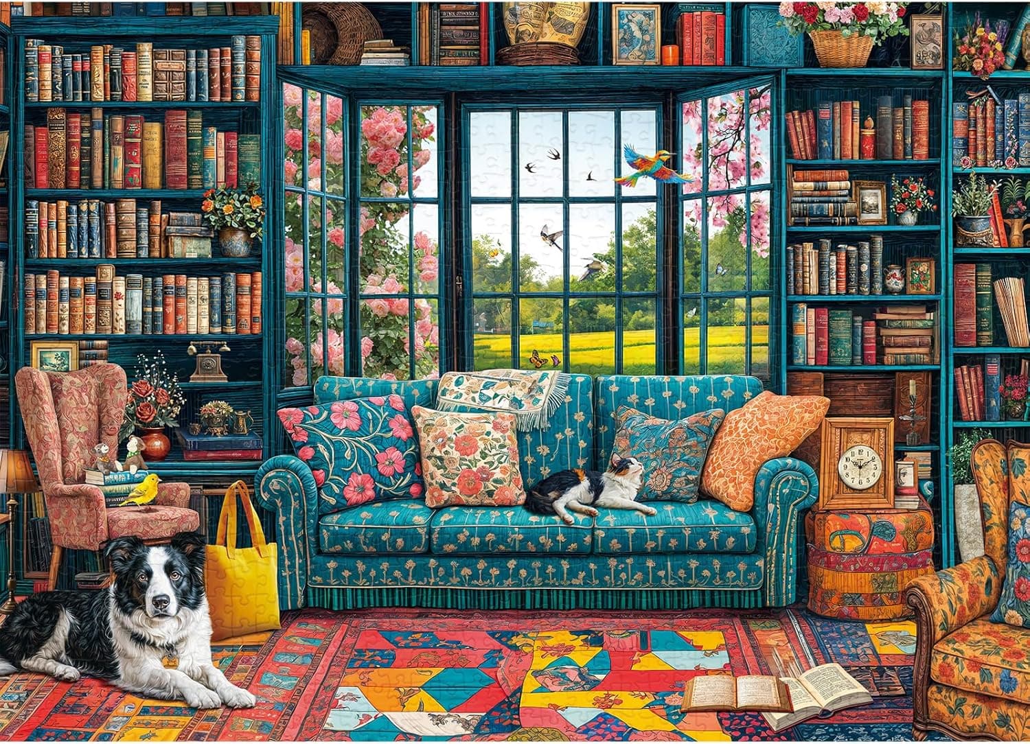 Puzzle de 1000 Piezas, Puzzle para Adultos, un Rompecabezas desafiante, Juegos de Rompecabezas para Toda la Familia, Regalos para Mujeres, Regalos para Hombres, Tema de Estudio