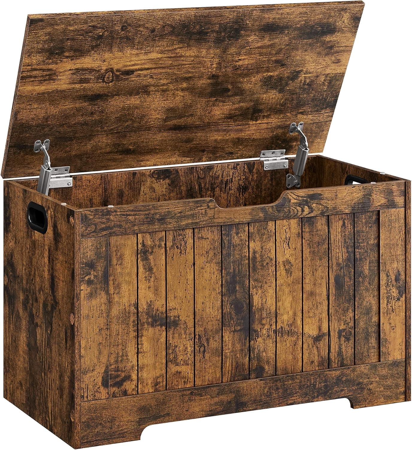 VASAGLE Puff Almacenaje, con 2 Bisagras de Seguridad, 76 x 40 x 48,5 cm